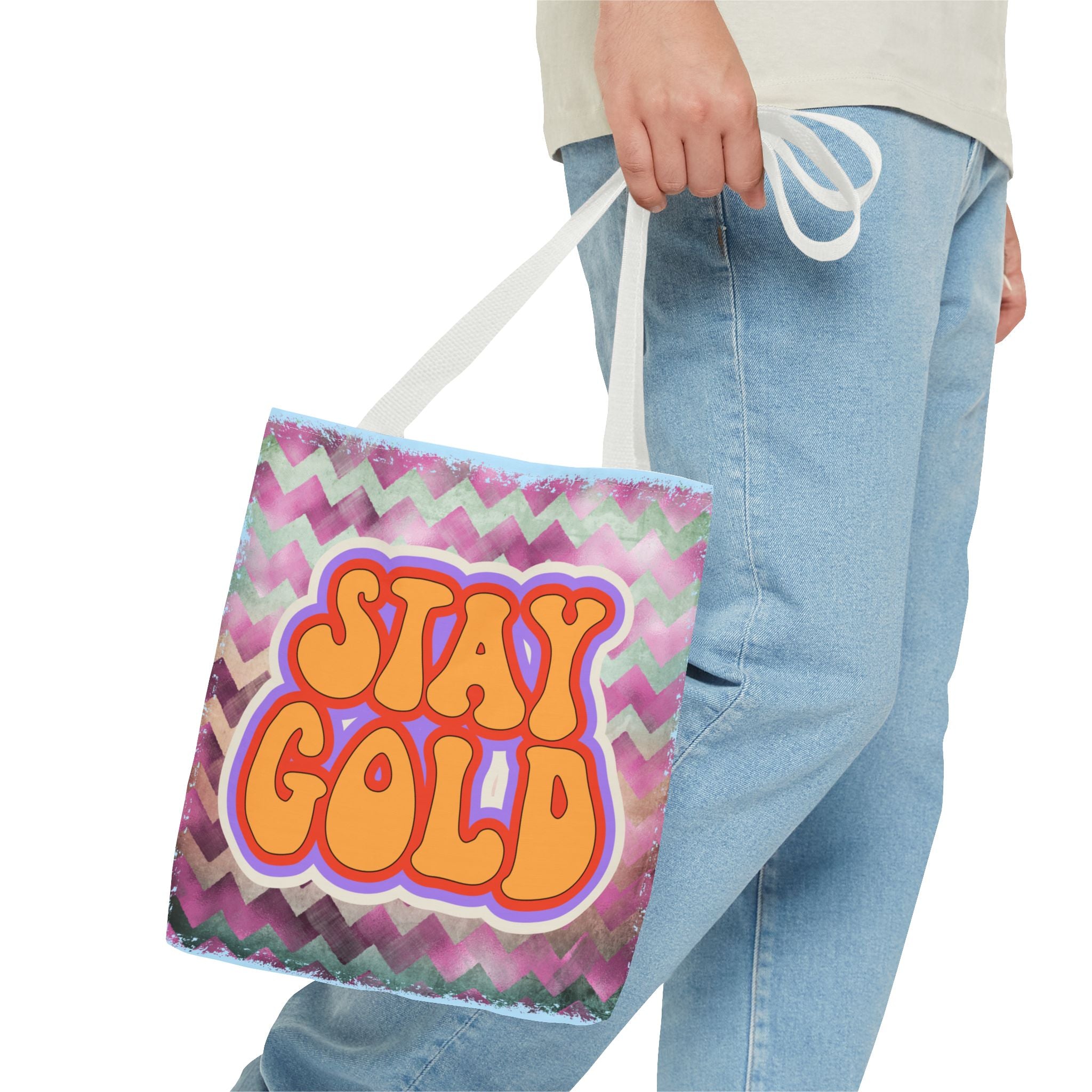 🌟 70s “Stay Gold” Retro Tote Bag
