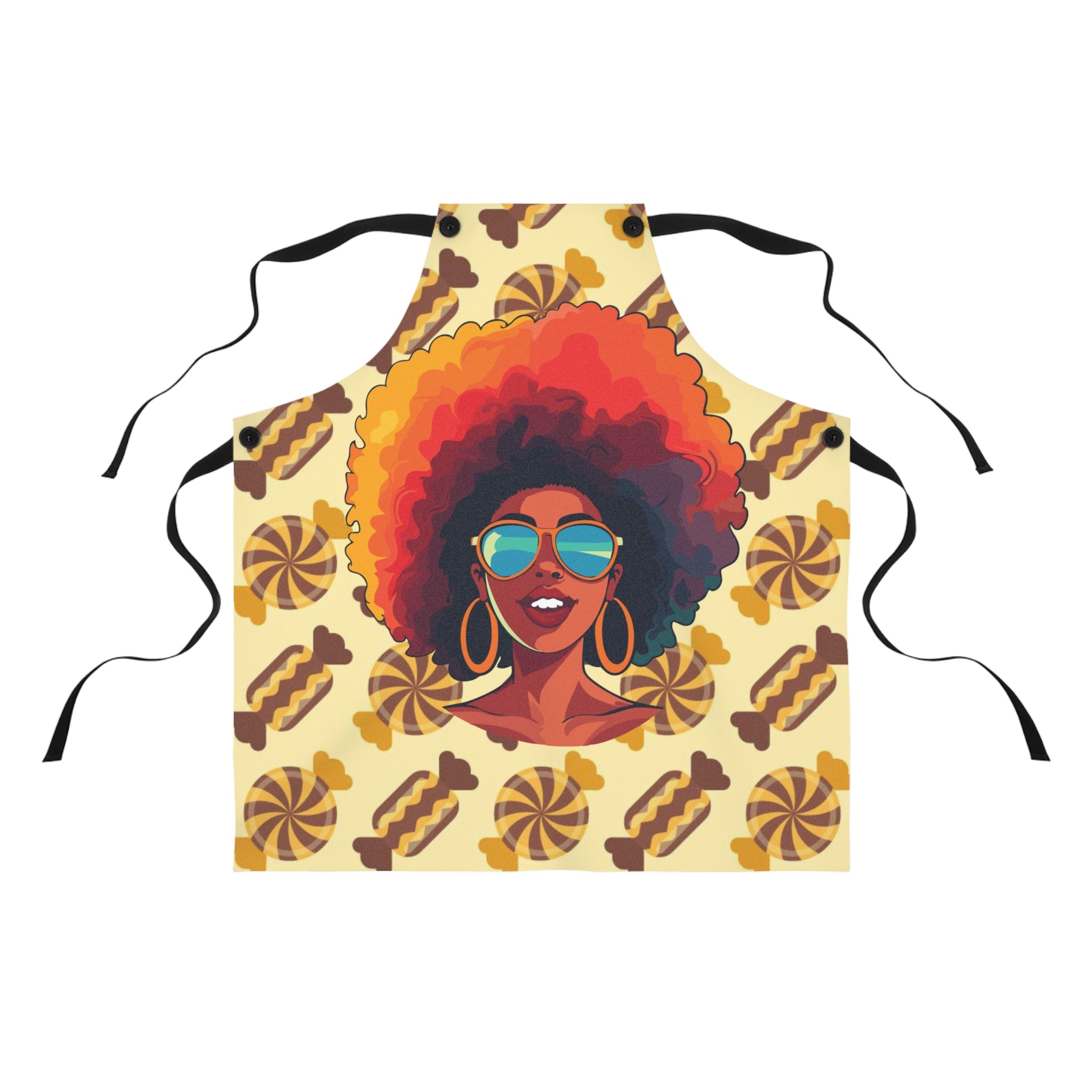 70s Afro Retro Cooking Apron ✨👩🏾‍🍳