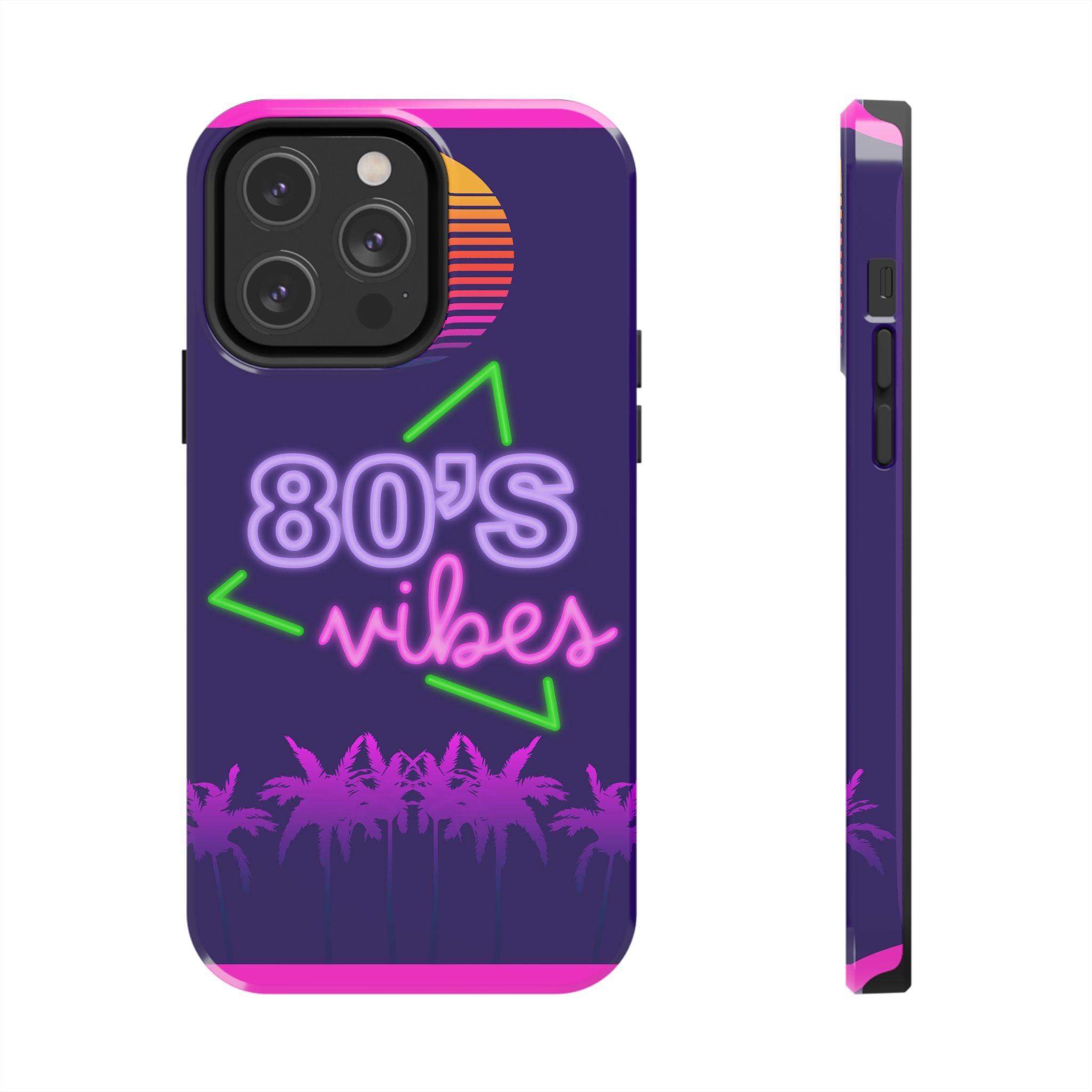 80s Vibes Synthwave Palm Trees Phone Case 🌴🎹📱