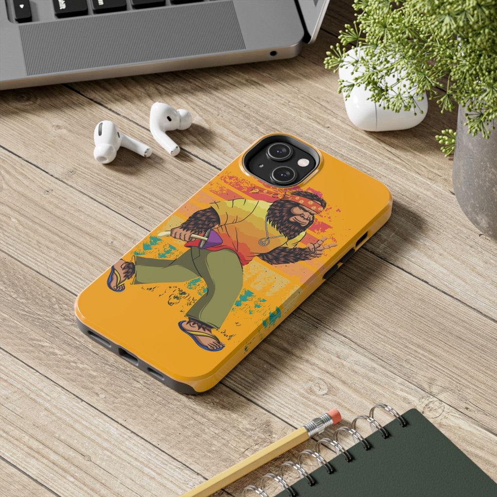 70s Bigfoot Mushroom Hunting Peace Phone Case 🍄✌️