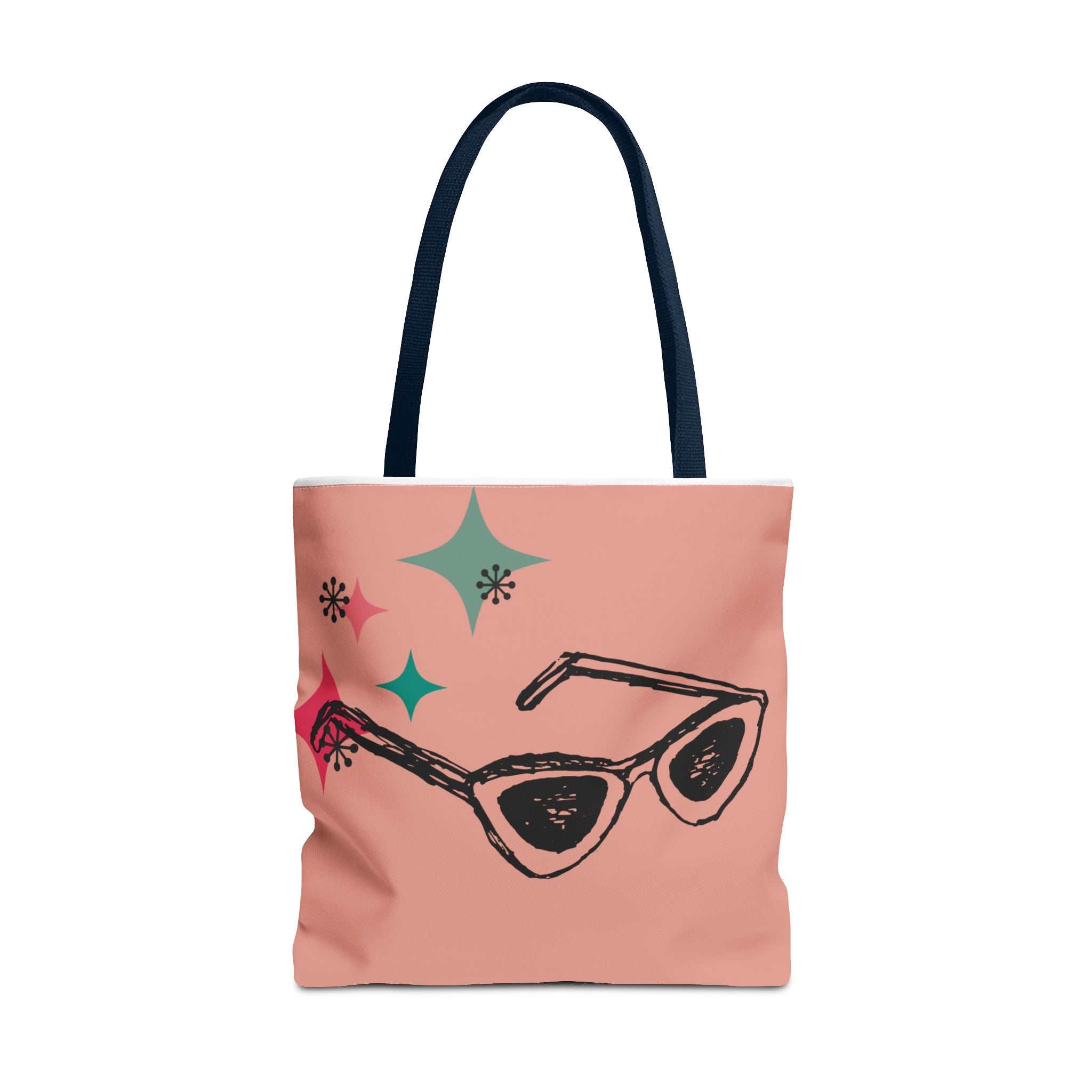 🕶️ 50s Retro Peachy Tote Bag