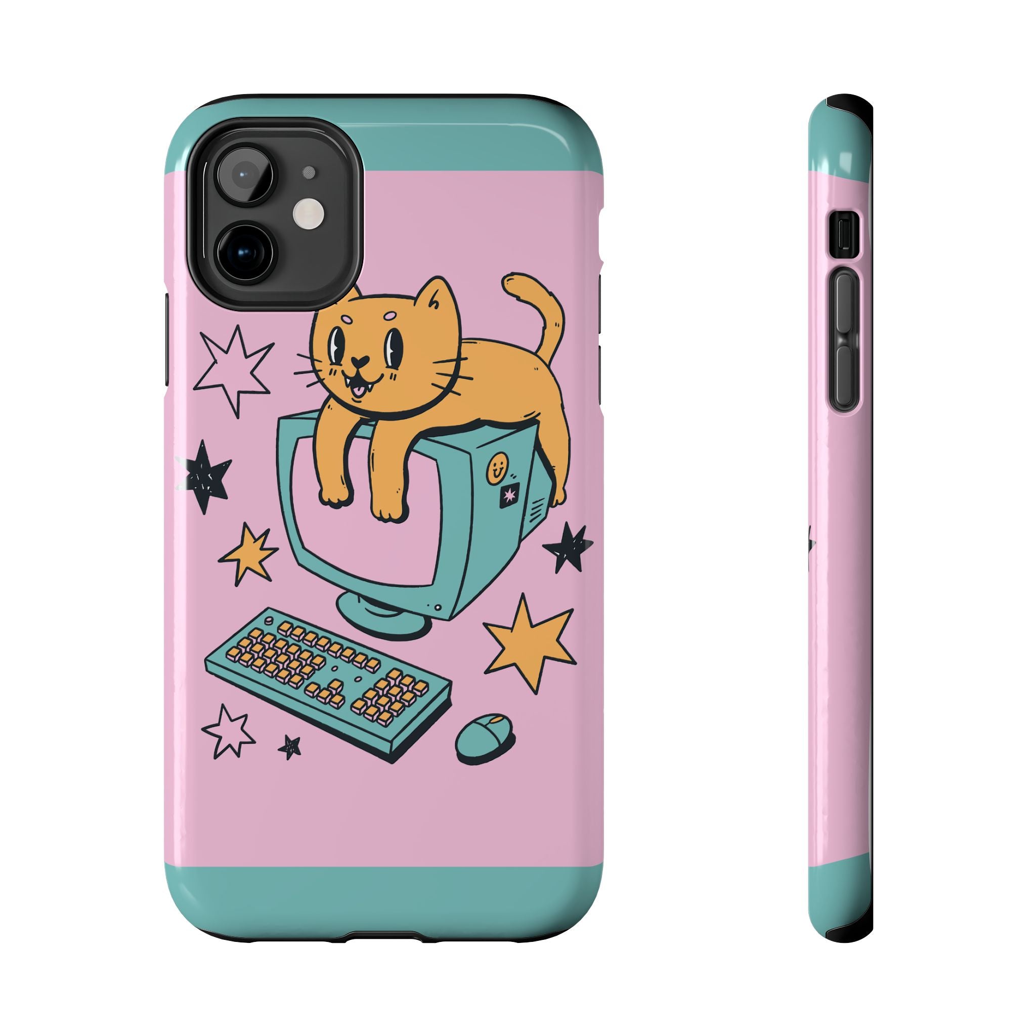 90s Cat and Computer Phone Case 🐱💾