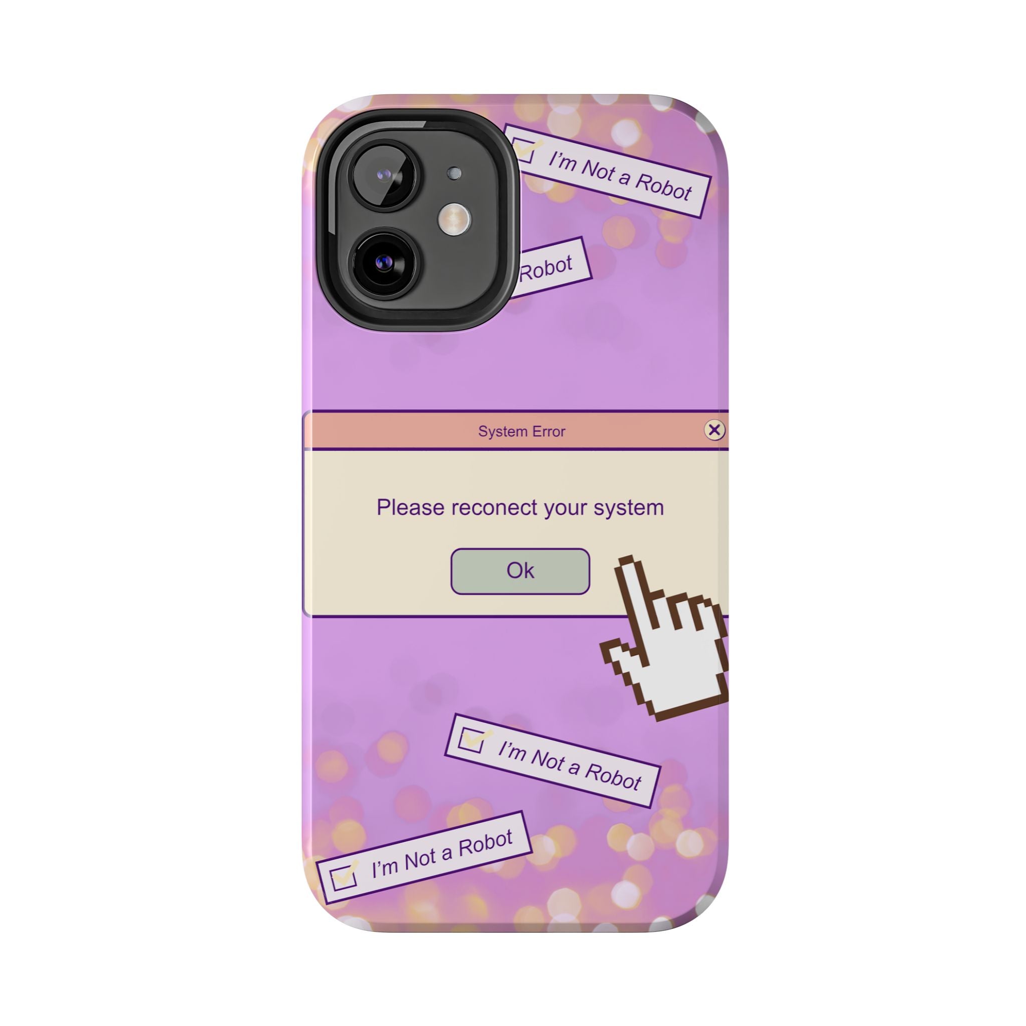 Y2K I’m Not a Robot System Error Phone Case 🤖💻📱