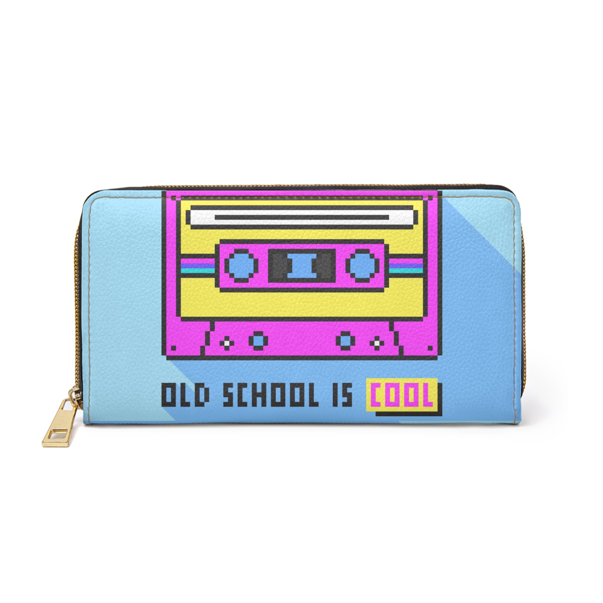 Retro Zipper Wallet - Old School Is Cool, Vintage Wallet, Gamer Accessory, 80s Style Purse, Unique Gift for Him or Her
