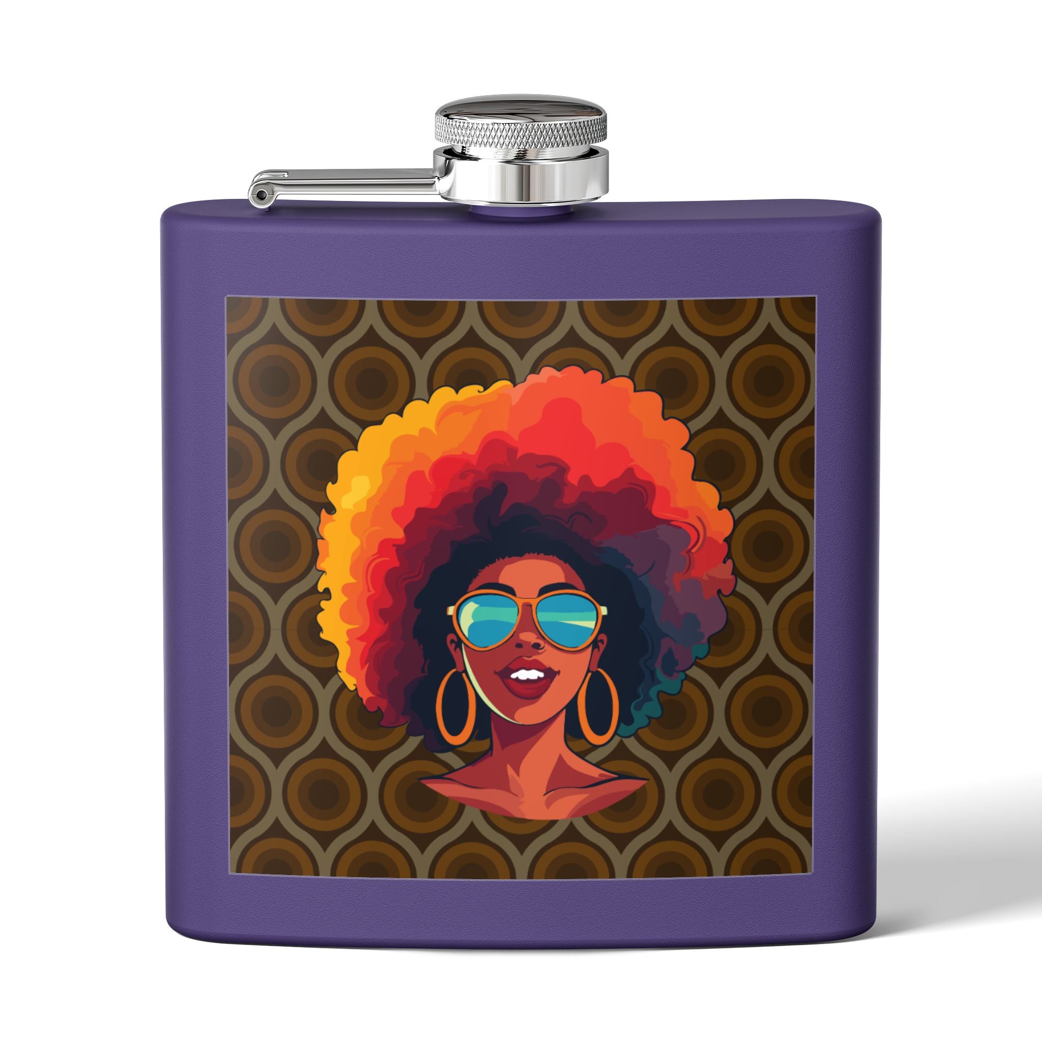 Beautiful Afro Woman Flask