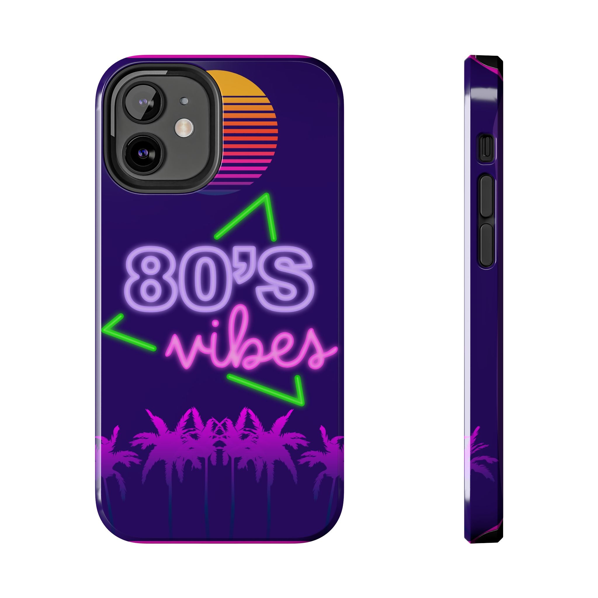 80s Vibes Synthwave Palm Trees Phone Case 🌴🎹📱
