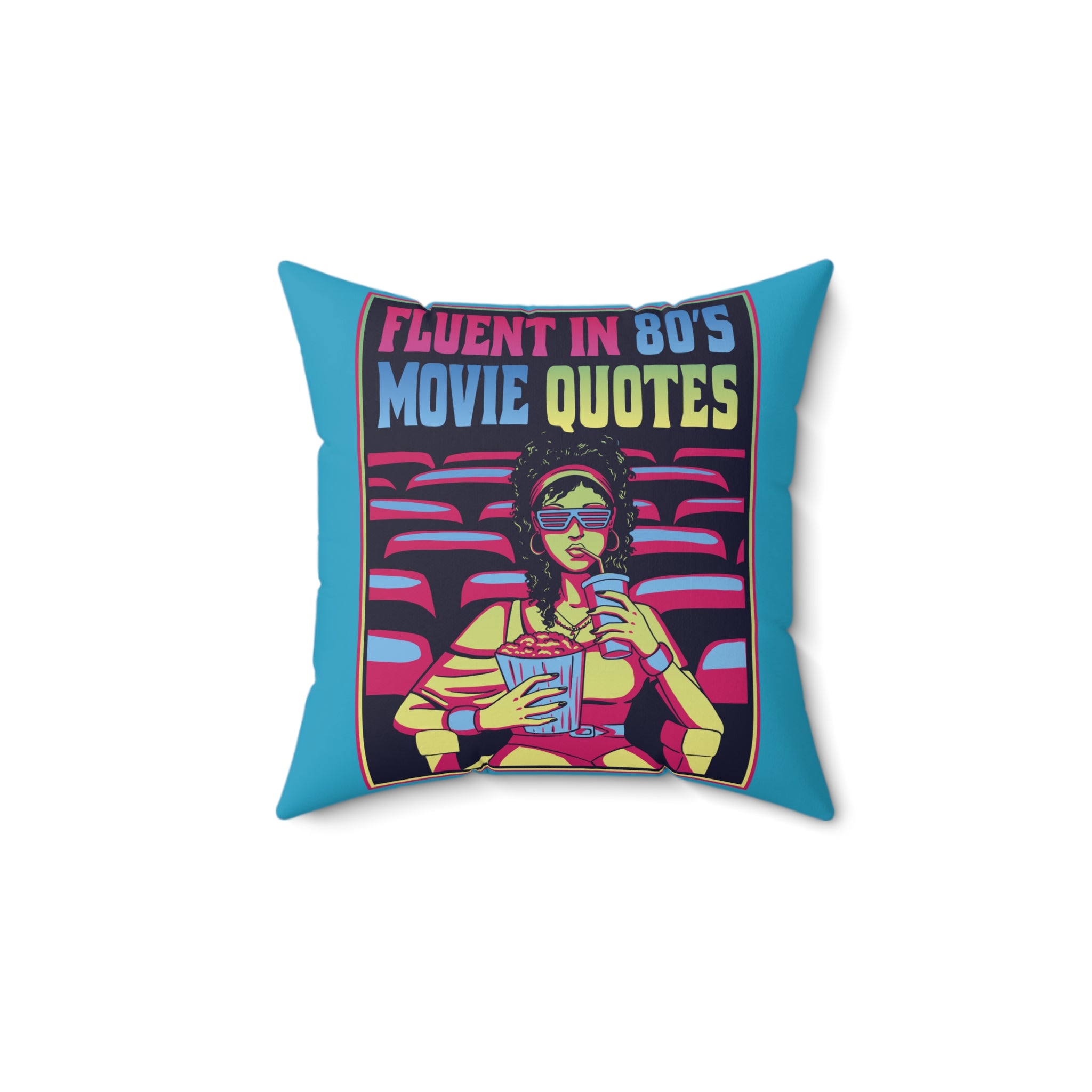 Fluent in 80s Movies Quotes Nostalgia Pillow