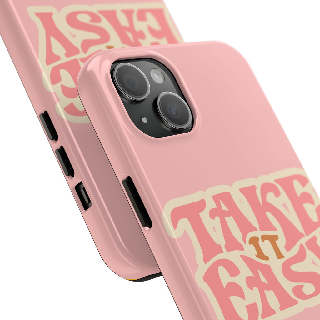 60s Pink Take It Easy Phone Case 🌸✌️📱
