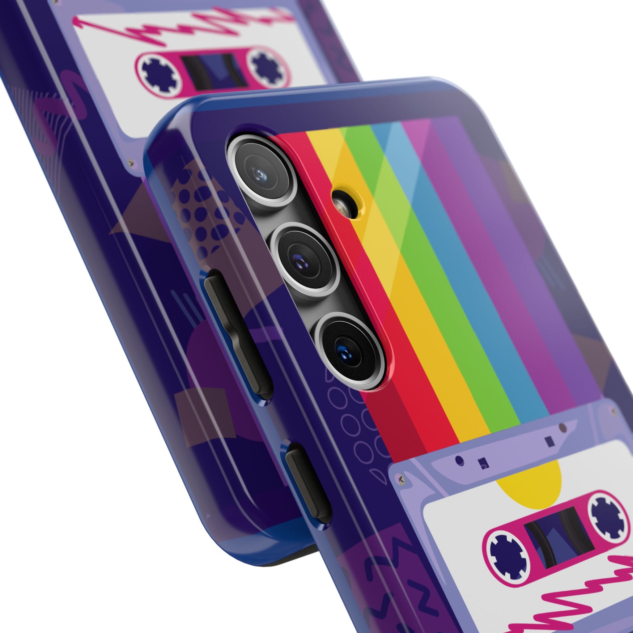 80s–90s Cassette Rainbow Phone Case 📼🌈📱