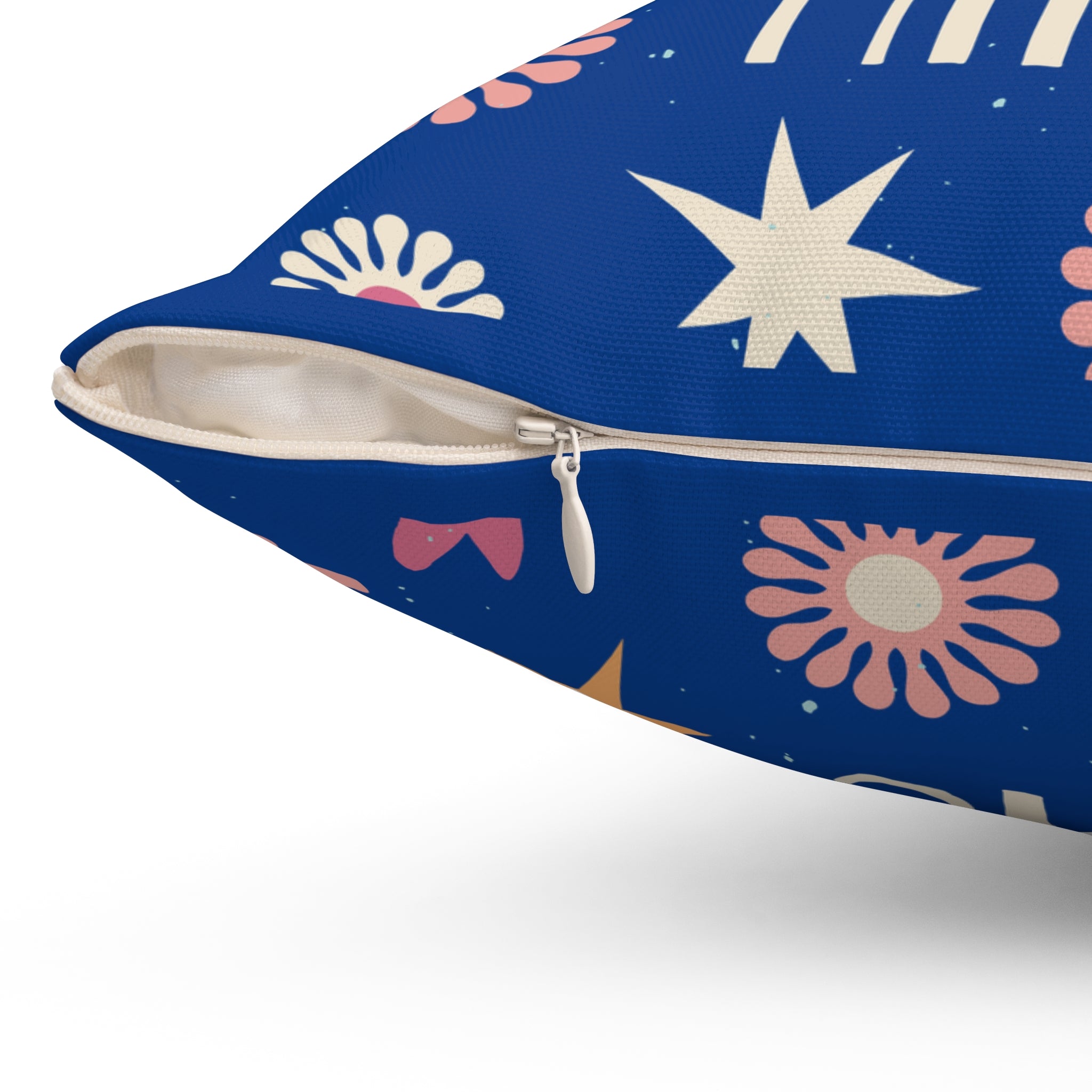 Good Things Take Time 60s Floral Pillow