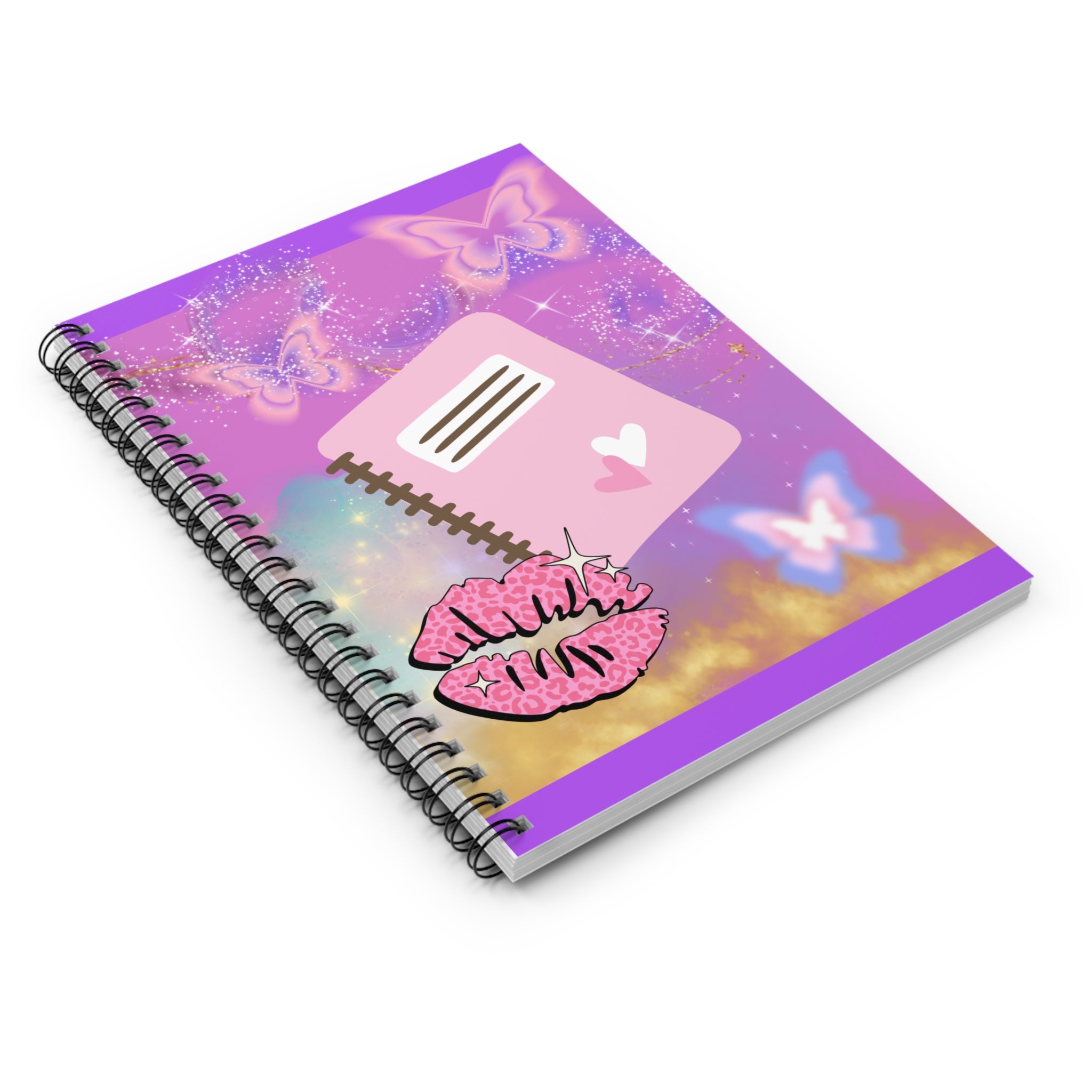 🦋💋 90s–Y2K Butterfly & Lips Journal 🌈✨