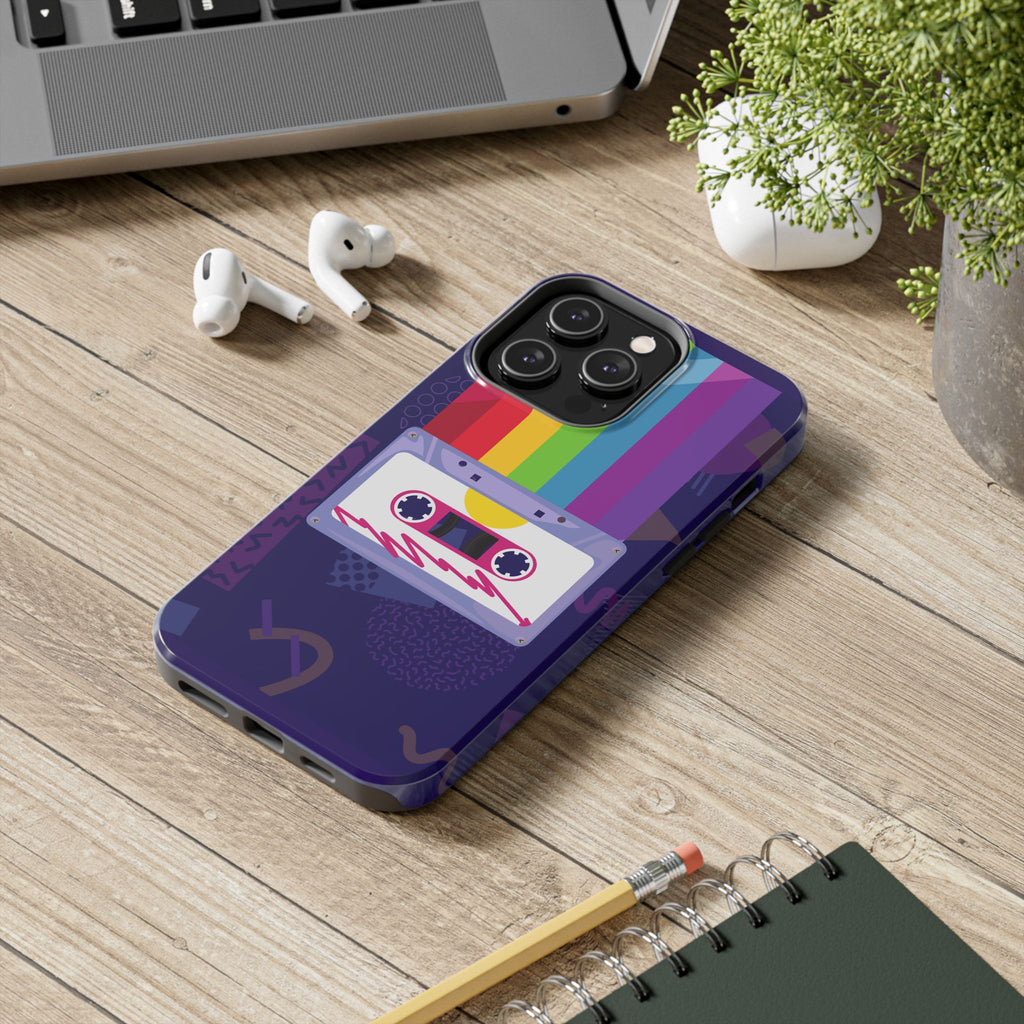 80s–90s Cassette Rainbow Phone Case 📼🌈📱