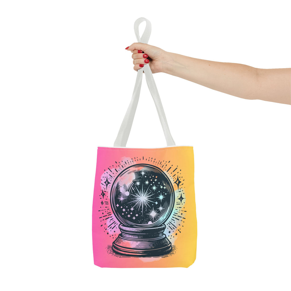 🔮✨ 70s Crystal Ball Mystical Tote Bag 🌼🌙