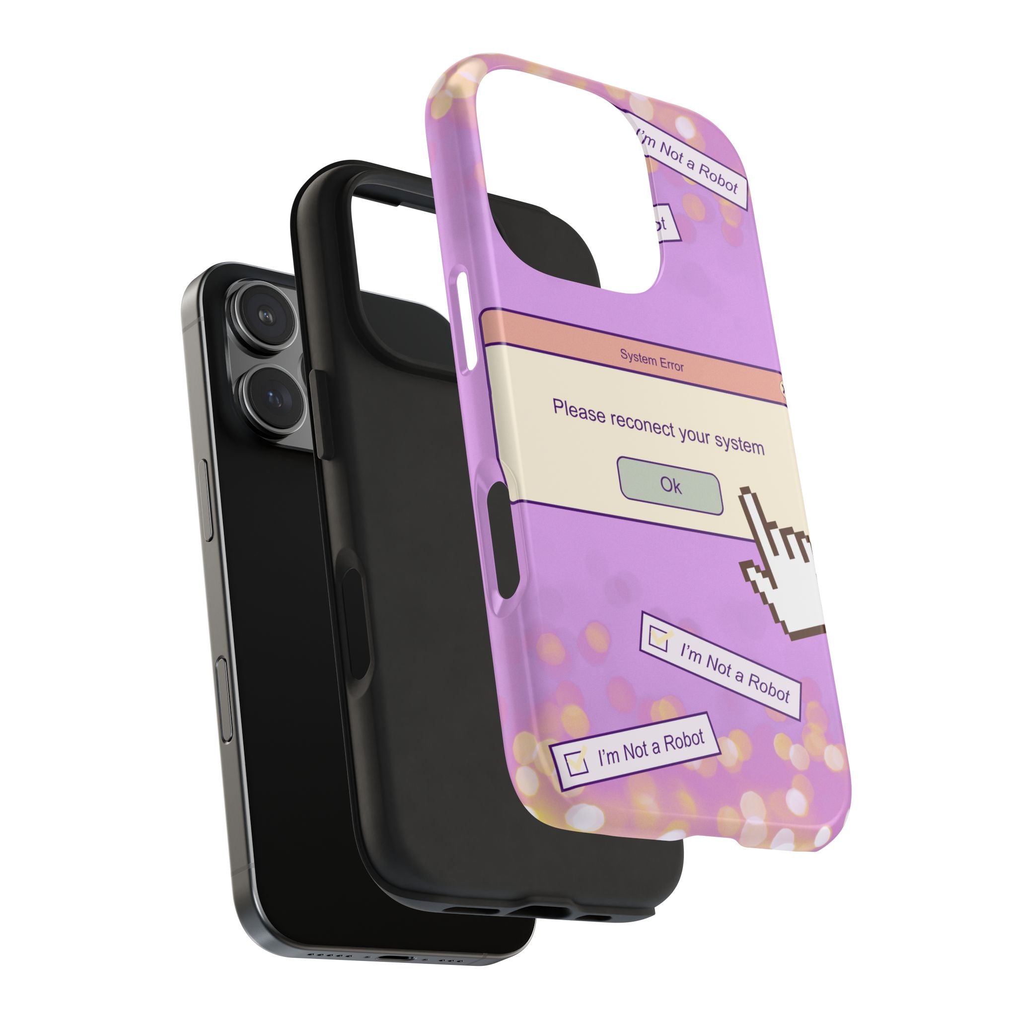 Y2K I’m Not a Robot System Error Phone Case 🤖💻📱