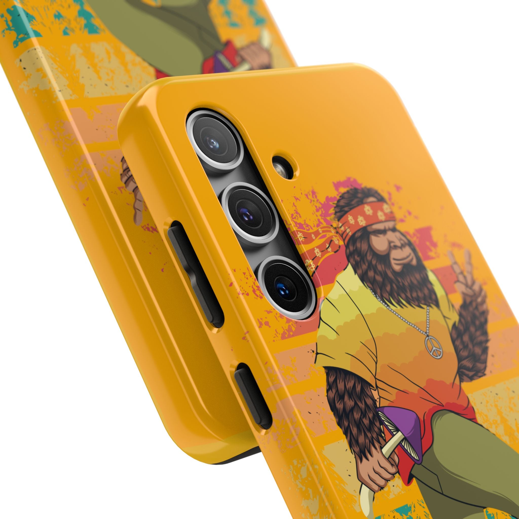 70s Bigfoot Mushroom Hunting Peace Phone Case 🍄✌️