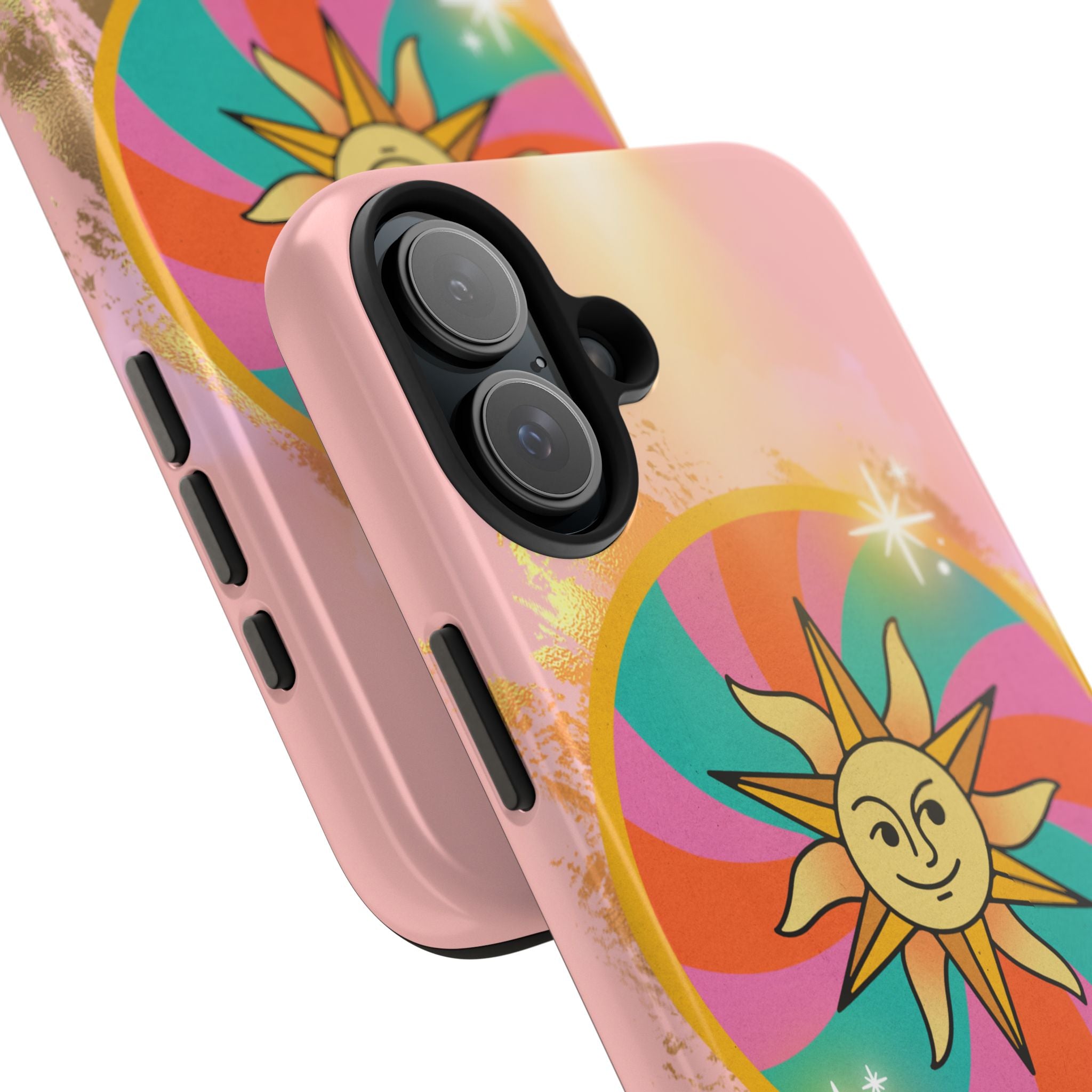 70s Sunshine Tarot Gold Mystical Phone Case 🔮☀️📱