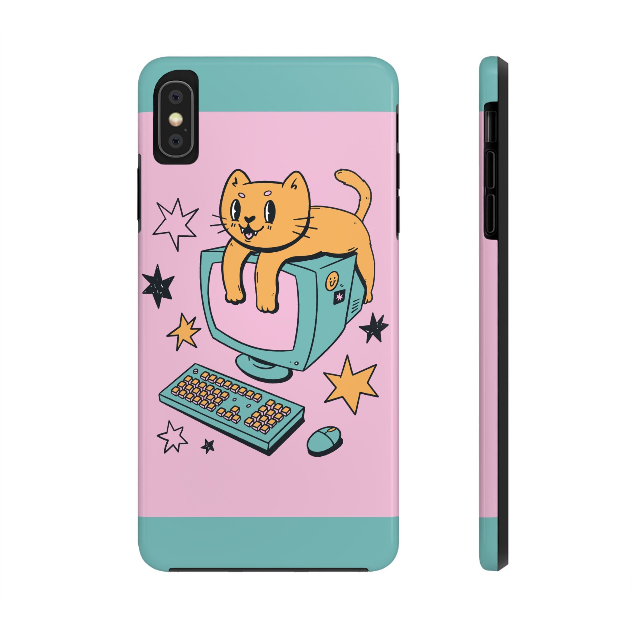 90s Cat and Computer Phone Case 🐱💾