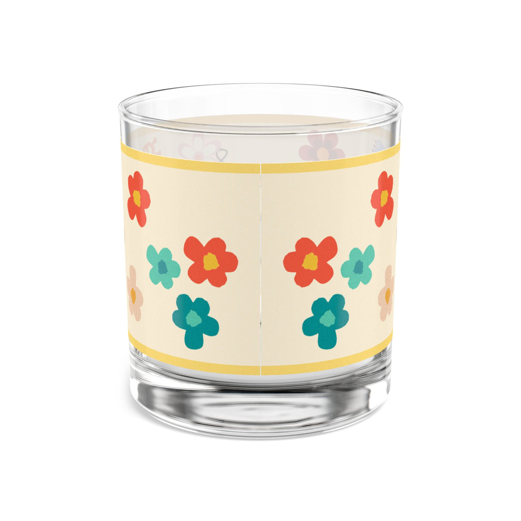 🌸🎶 60s Floral Musical Hippie Glass ✌️🌈