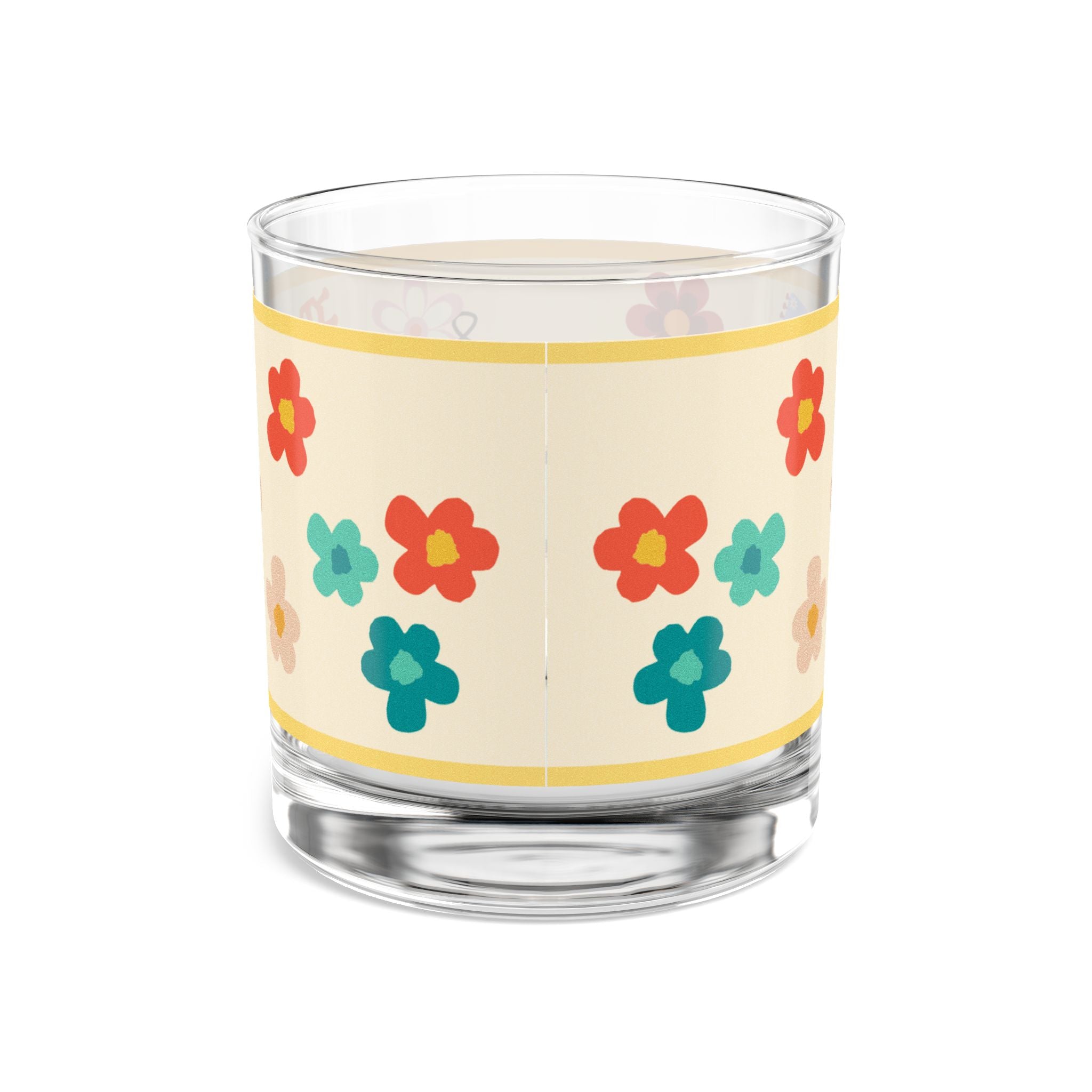 🌸🎶 60s Floral Musical Hippie Glass ✌️🌈