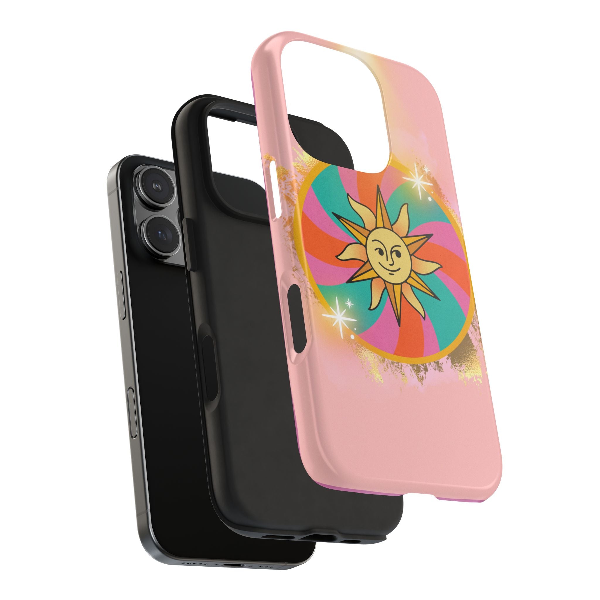 70s Sunshine Tarot Gold Mystical Phone Case 🔮☀️📱