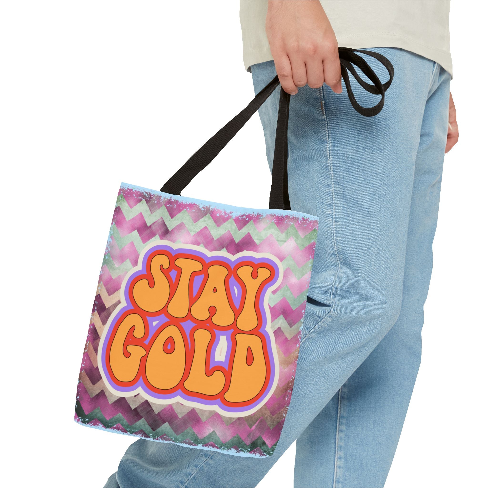 🌟 70s “Stay Gold” Retro Tote Bag