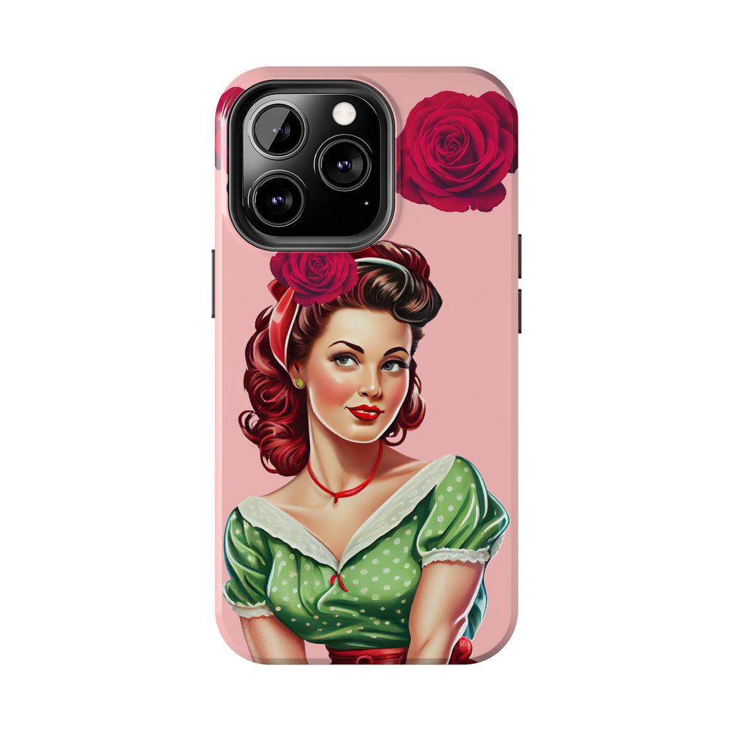 50s Rose Pinup Romance Phone Case 🌹💕📱