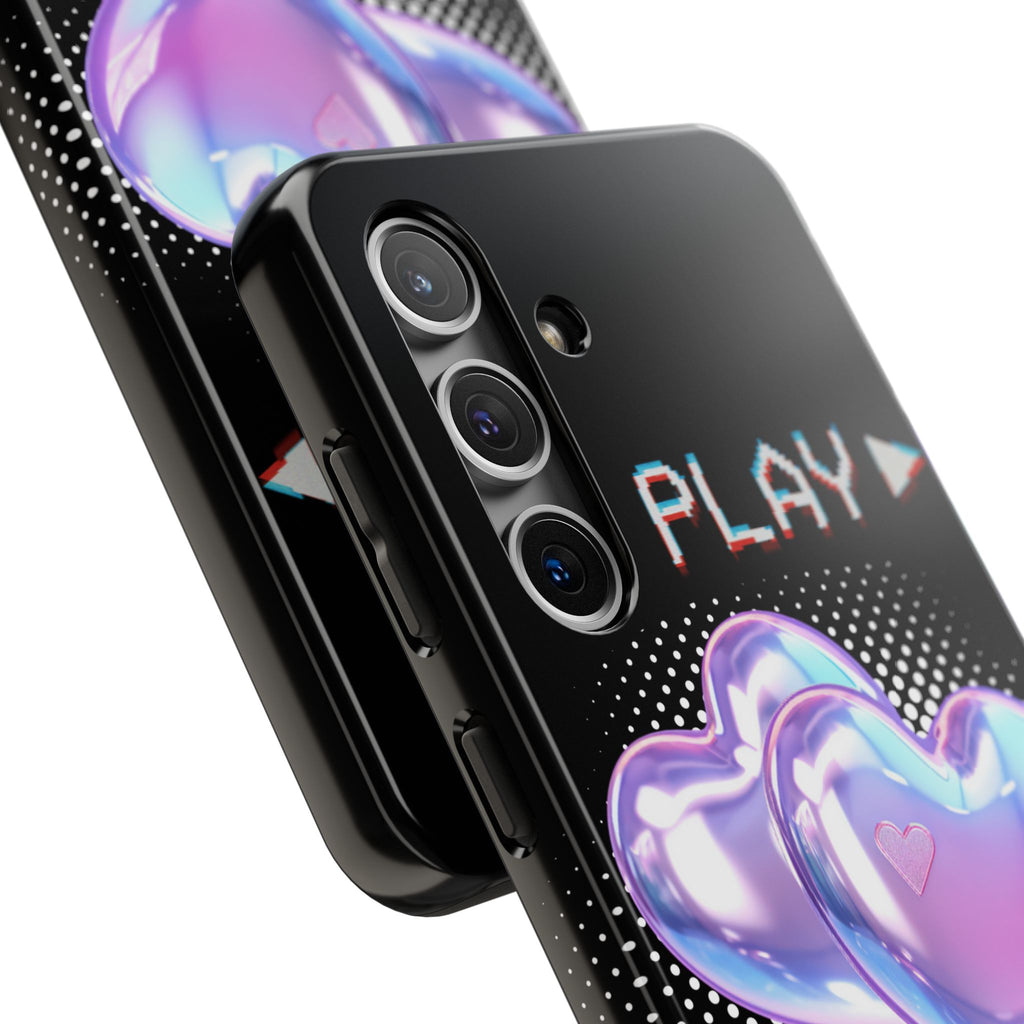 Y2K Black Play Barcode Phone Case 📱🖤