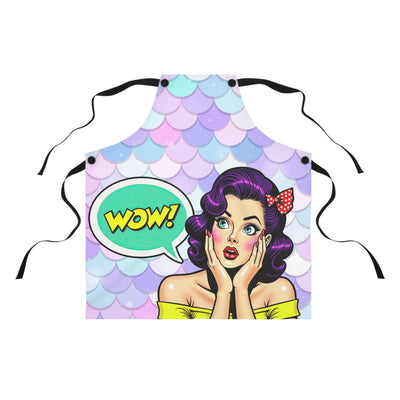 60s Comic Book “Wow” Pinup Cooking Apron 💥👩‍🍳