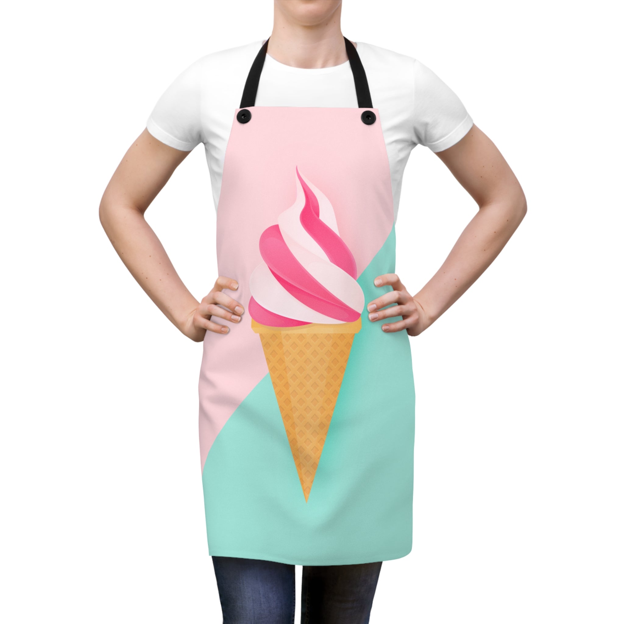 50s–60s Cutesy Ice Cream Cone Cooking Apron 🍦💖👩‍🍳