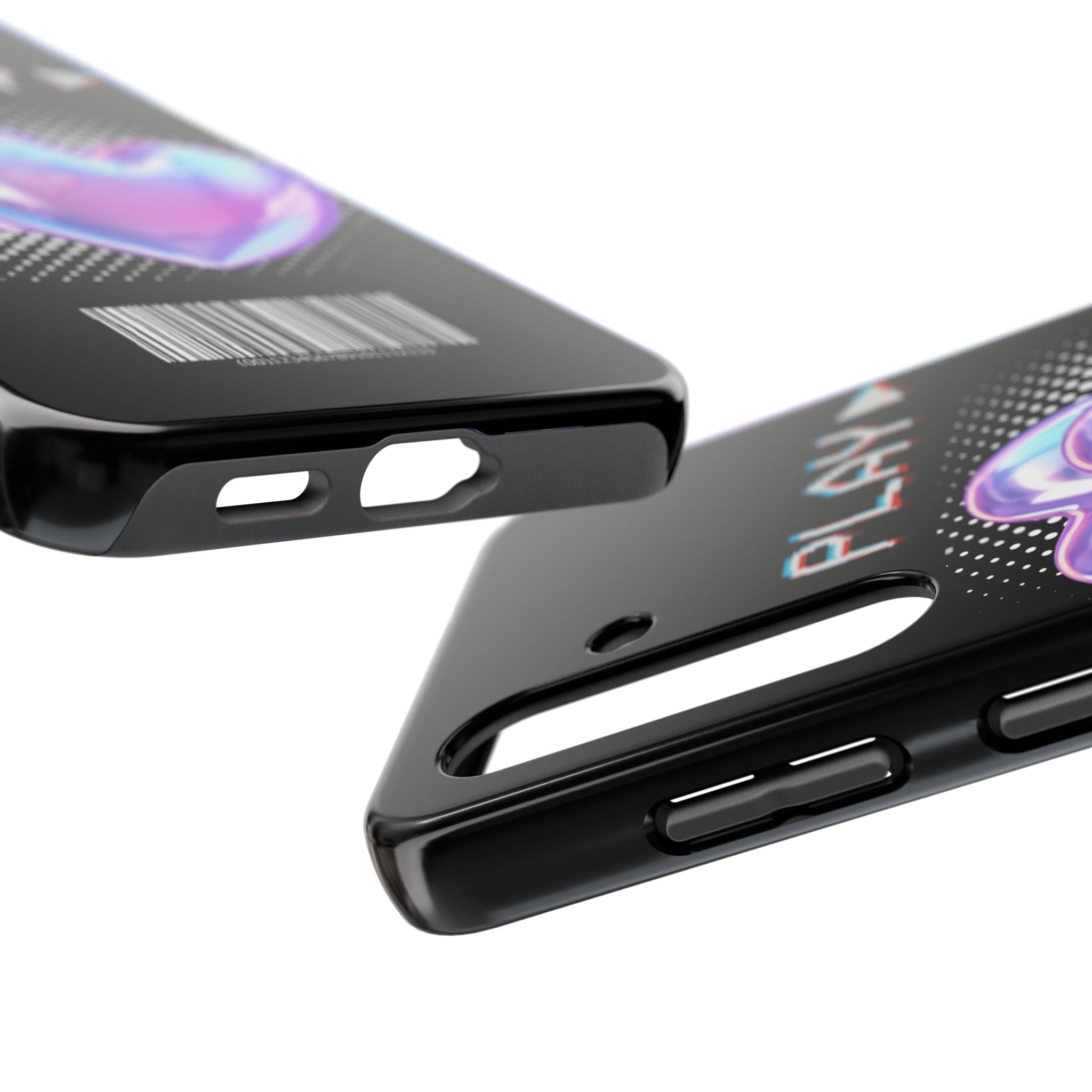 Y2K Black Play Barcode Phone Case 📱🖤