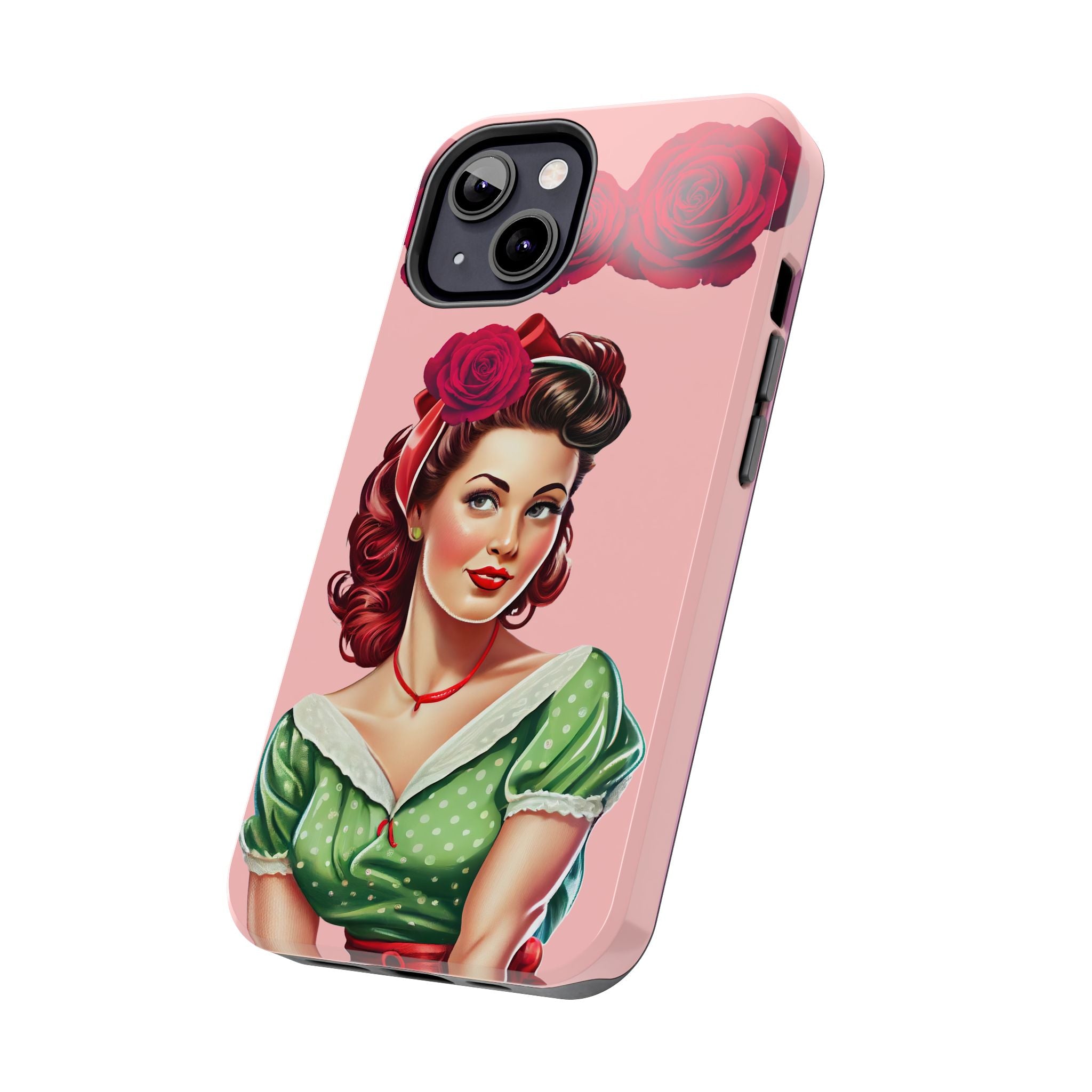 50s Rose Pinup Romance Phone Case 🌹💕📱