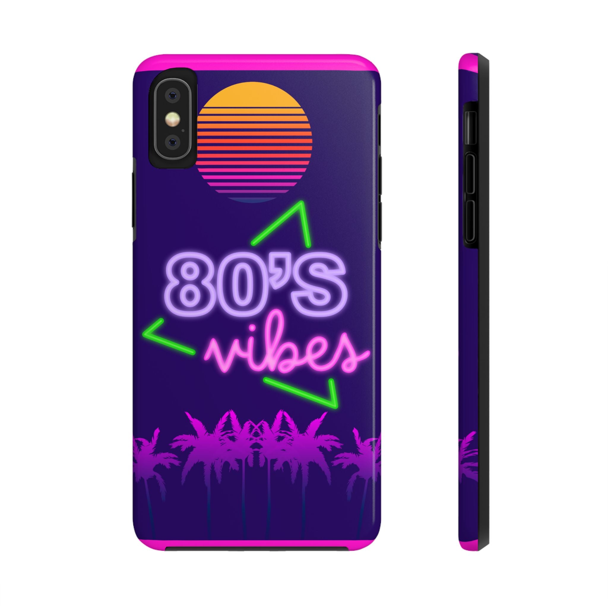80s Vibes Synthwave Palm Trees Phone Case 🌴🎹📱