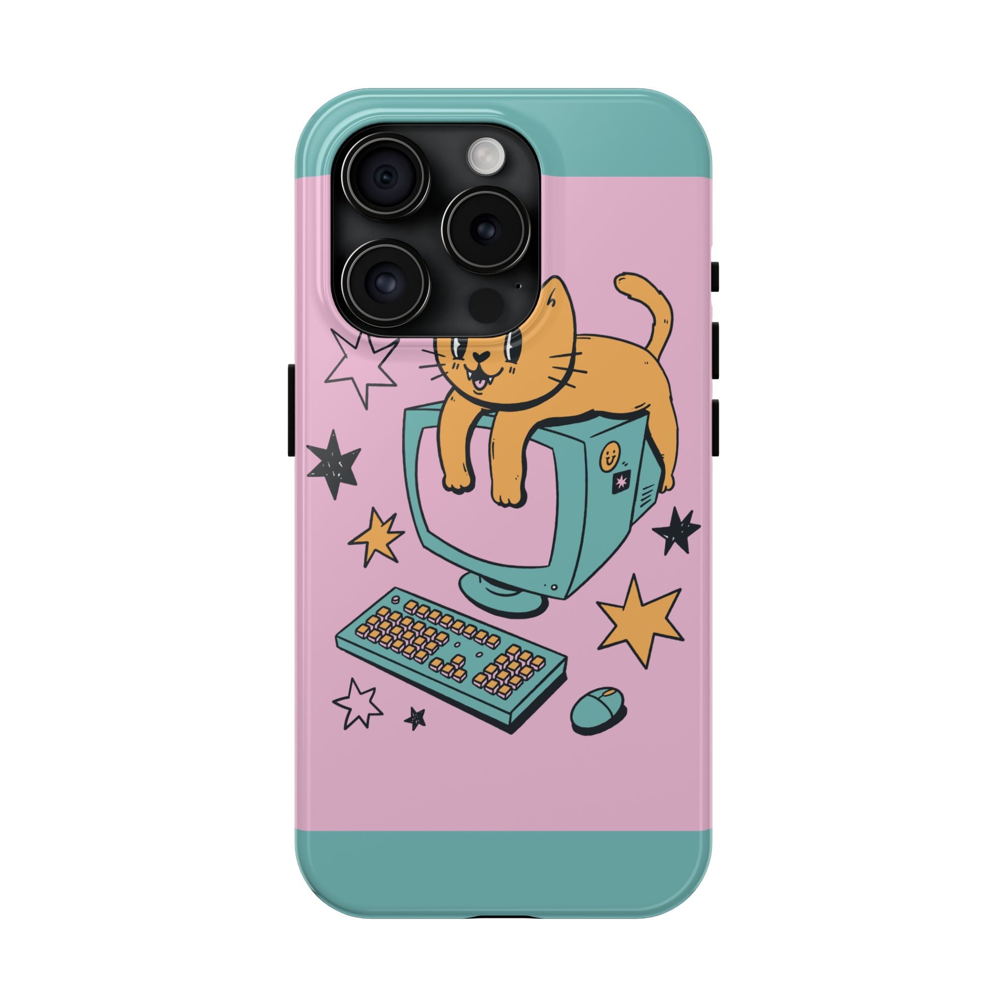 90s Cat and Computer Phone Case 🐱💾