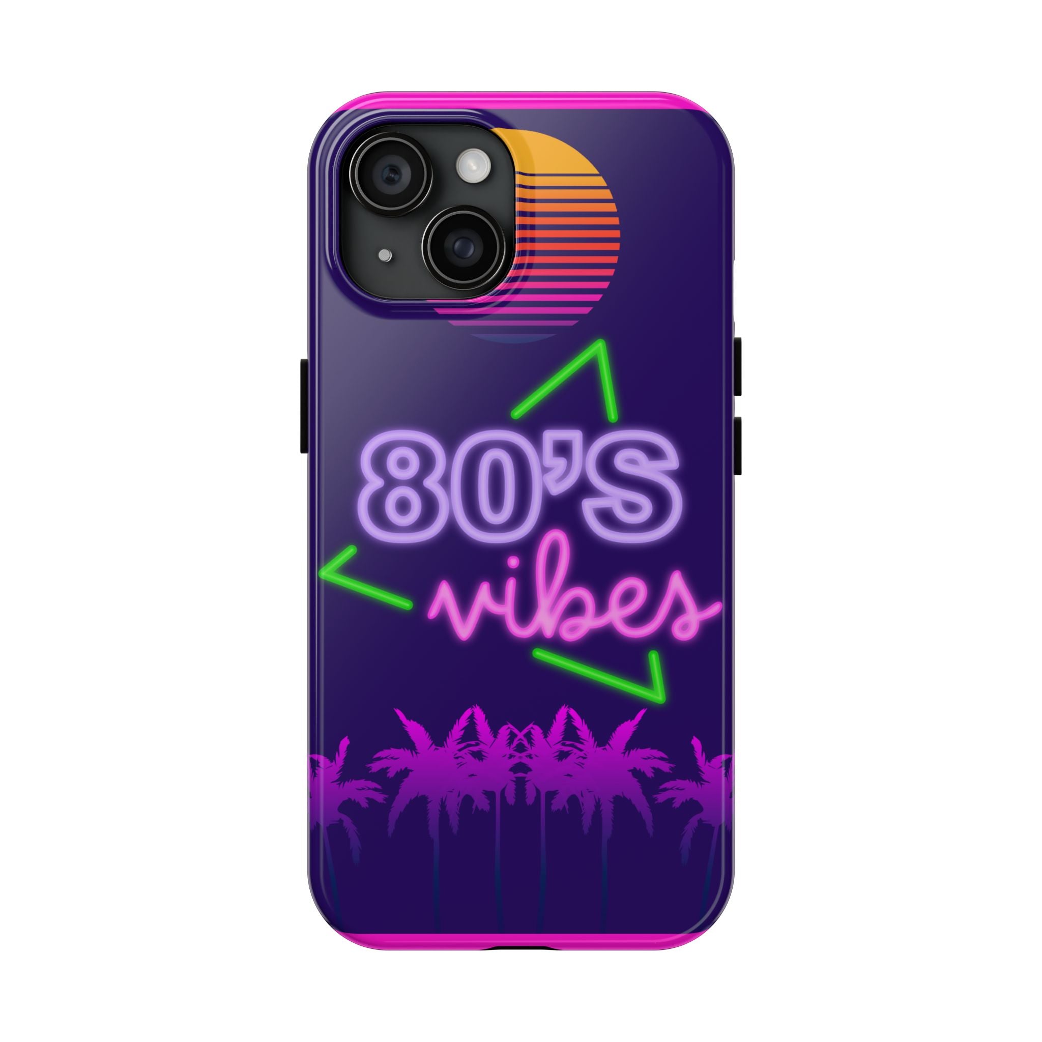 80s Vibes Synthwave Palm Trees Phone Case 🌴🎹📱