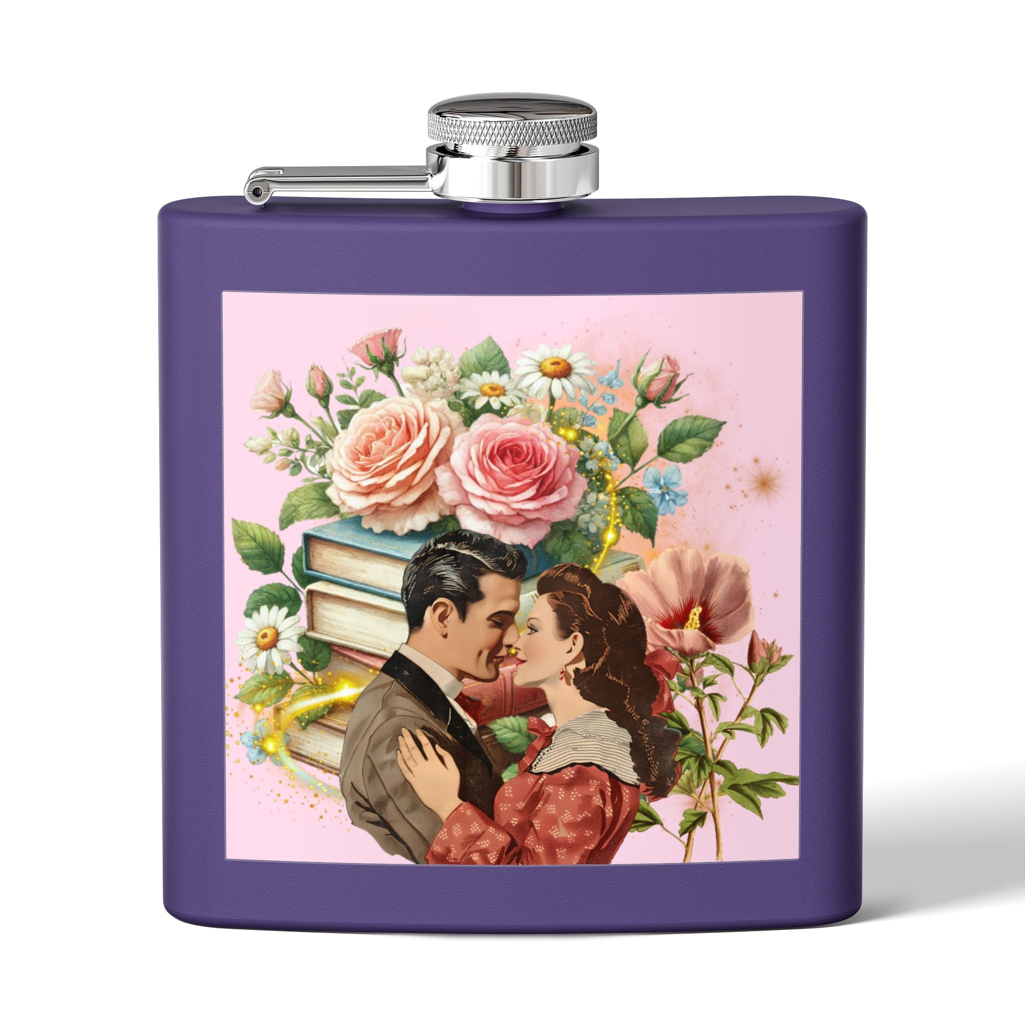 Books and Romance Flask