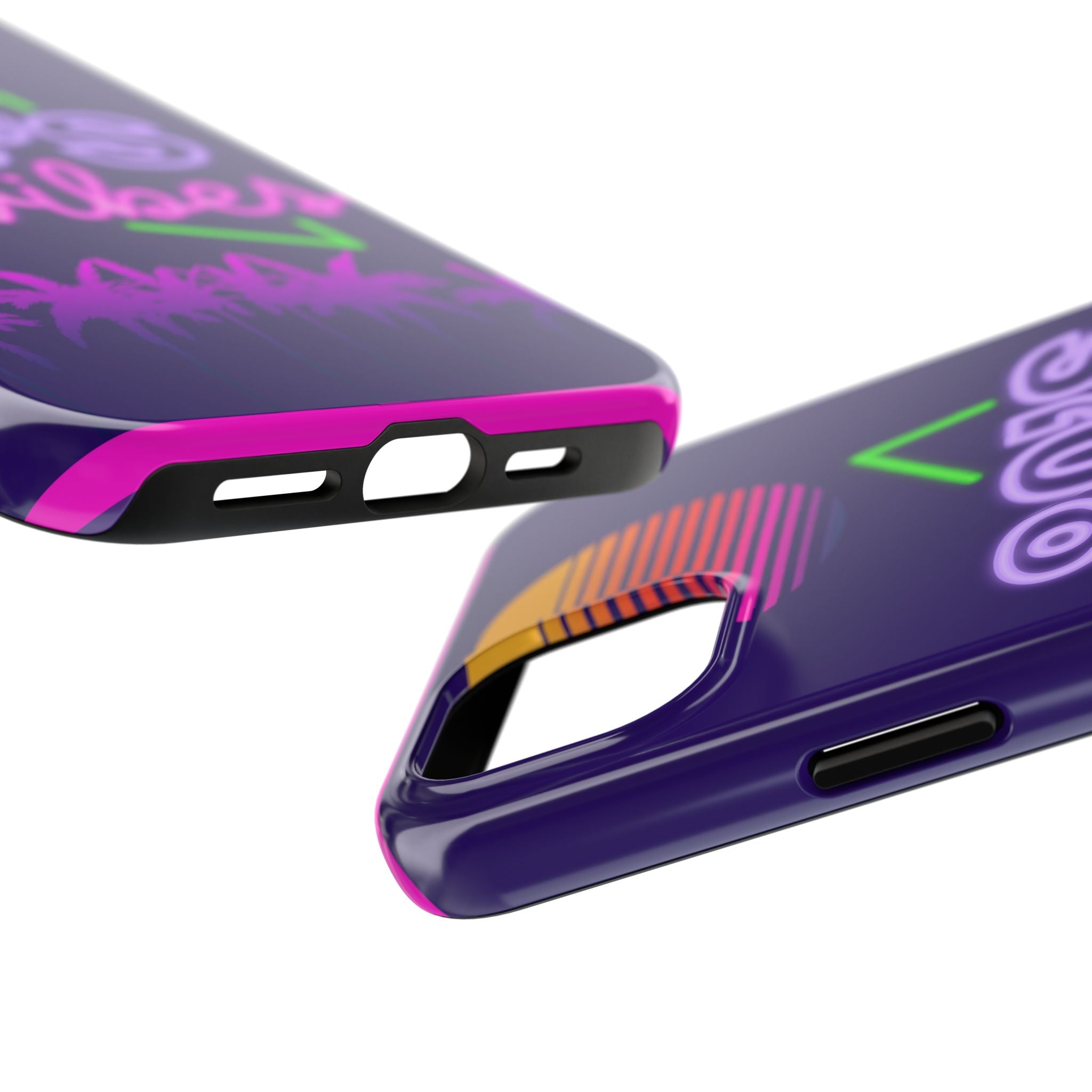 80s Vibes Synthwave Palm Trees Phone Case 🌴🎹📱