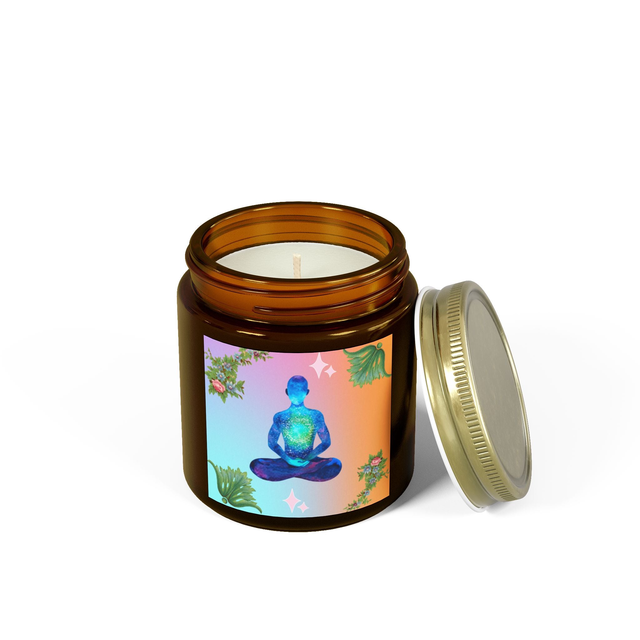 🌸 Peace Meditation Floral Candle 🕊️