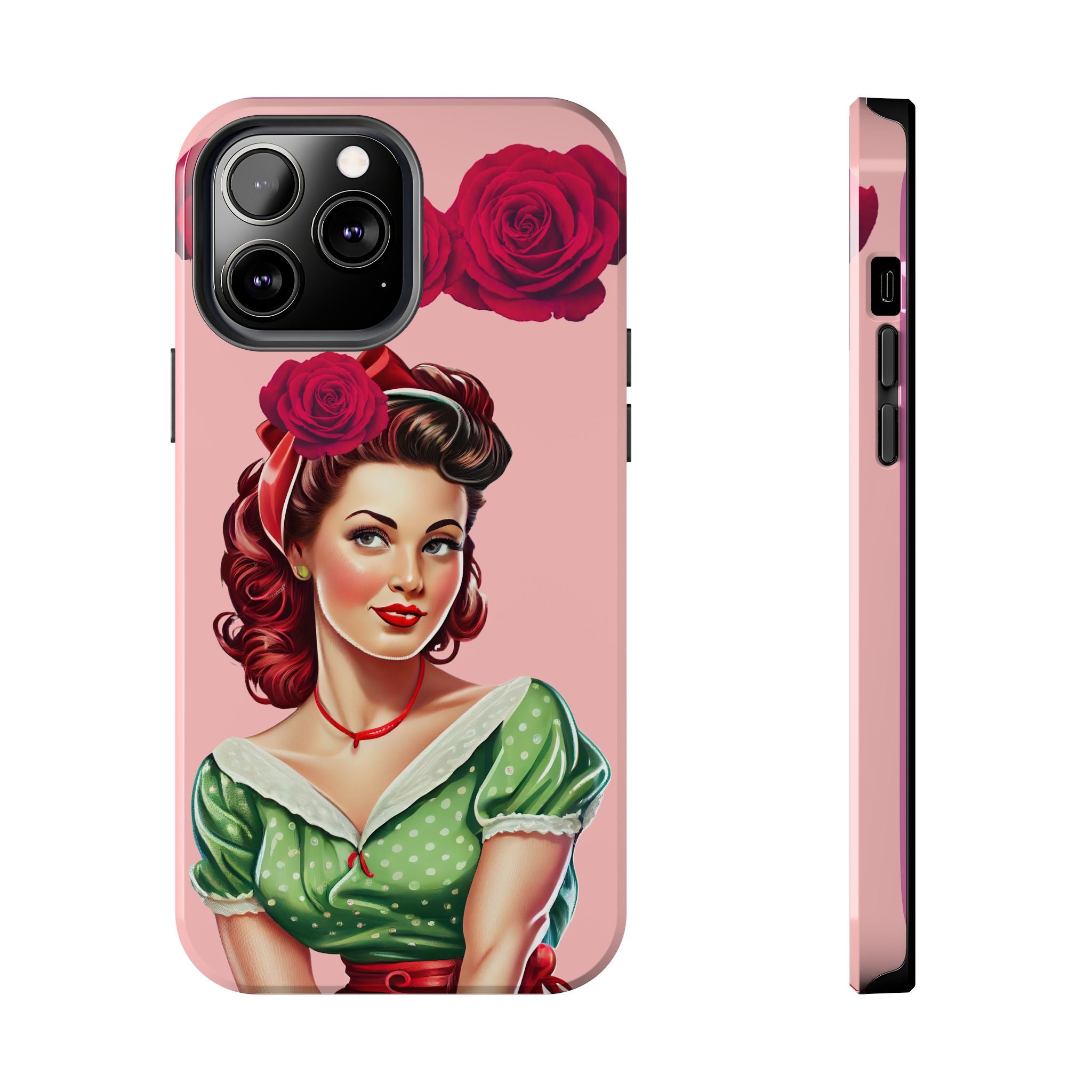 50s Rose Pinup Romance Phone Case 🌹💕📱