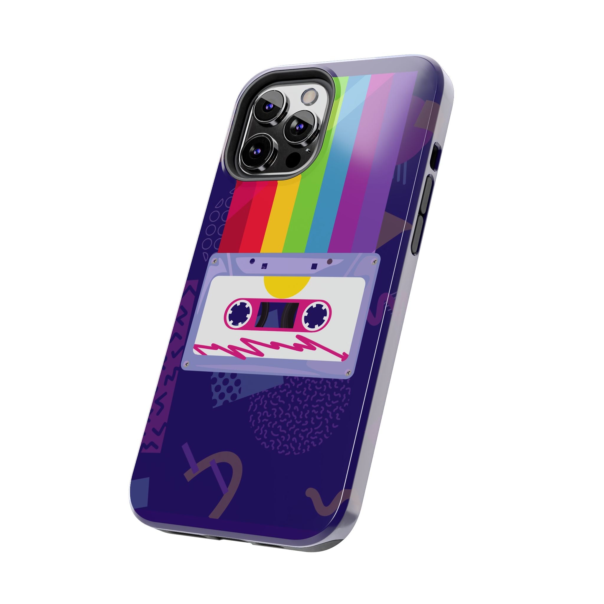 80s–90s Cassette Rainbow Phone Case 📼🌈📱