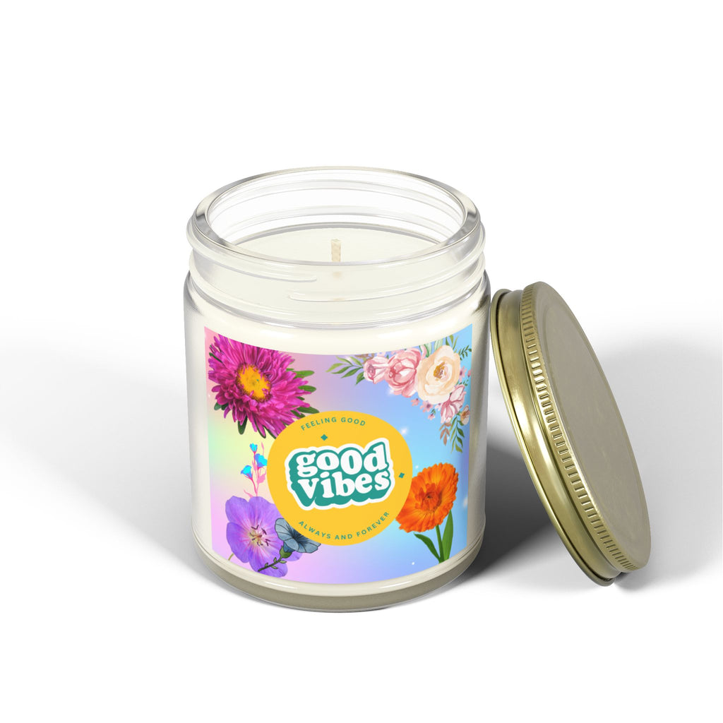 🌸 Good Vibes Floral Candle