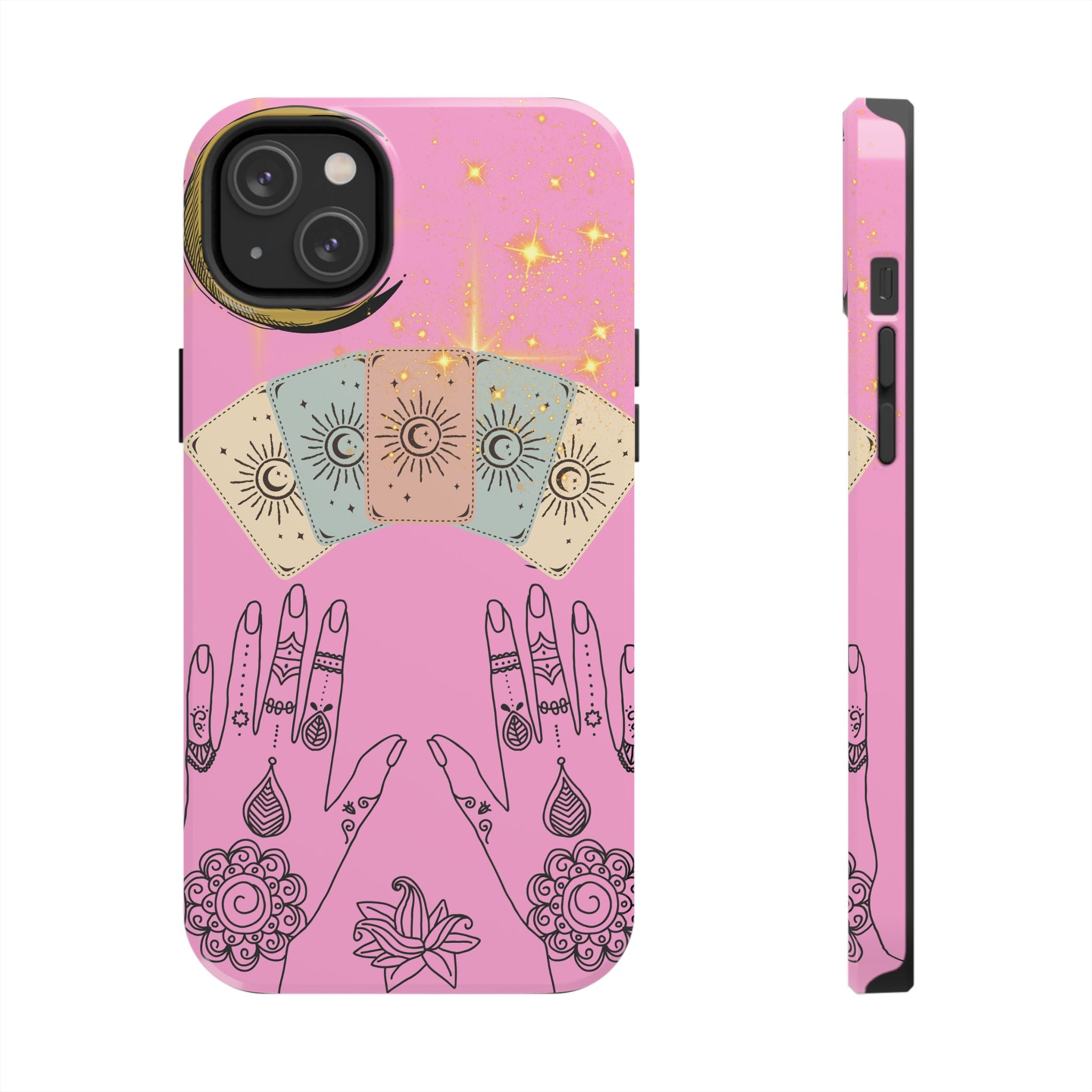 60s–70s Mystical Tarot Henna Hands Phone Case 🔮📱