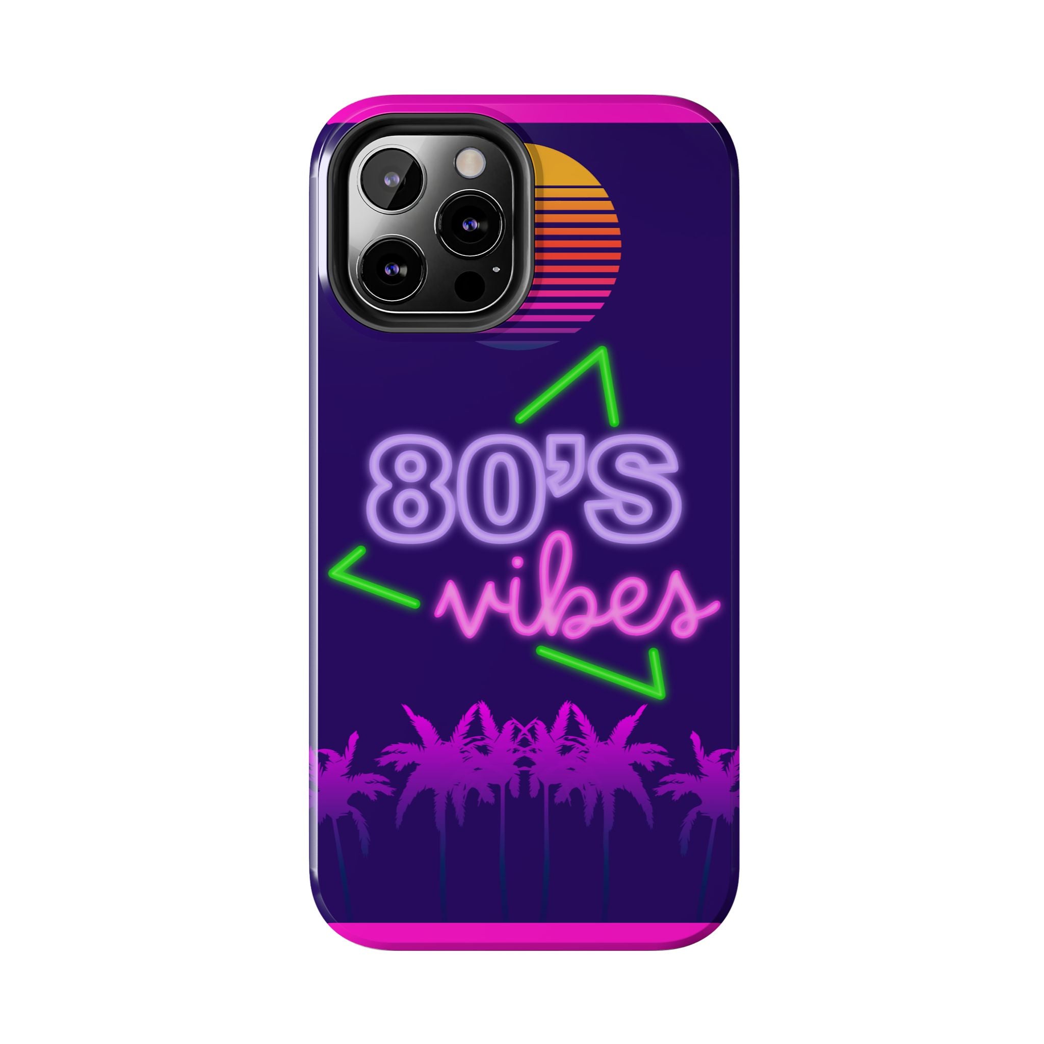 80s Vibes Synthwave Palm Trees Phone Case 🌴🎹📱