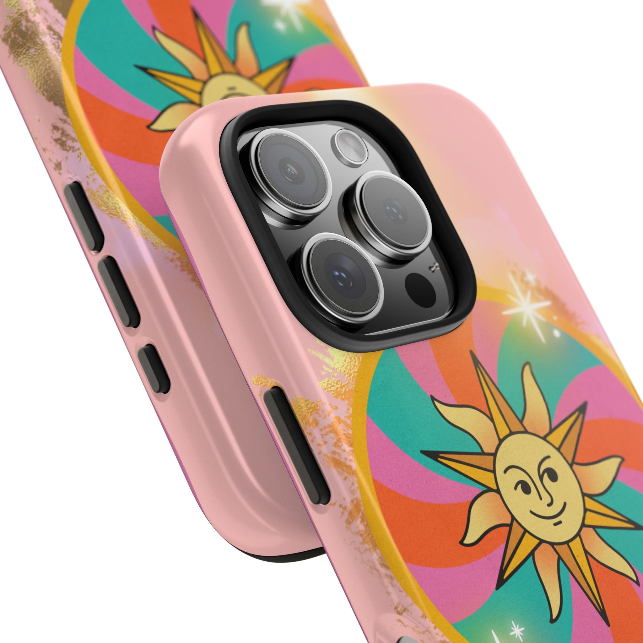 70s Sunshine Tarot Gold Mystical Phone Case 🔮☀️📱