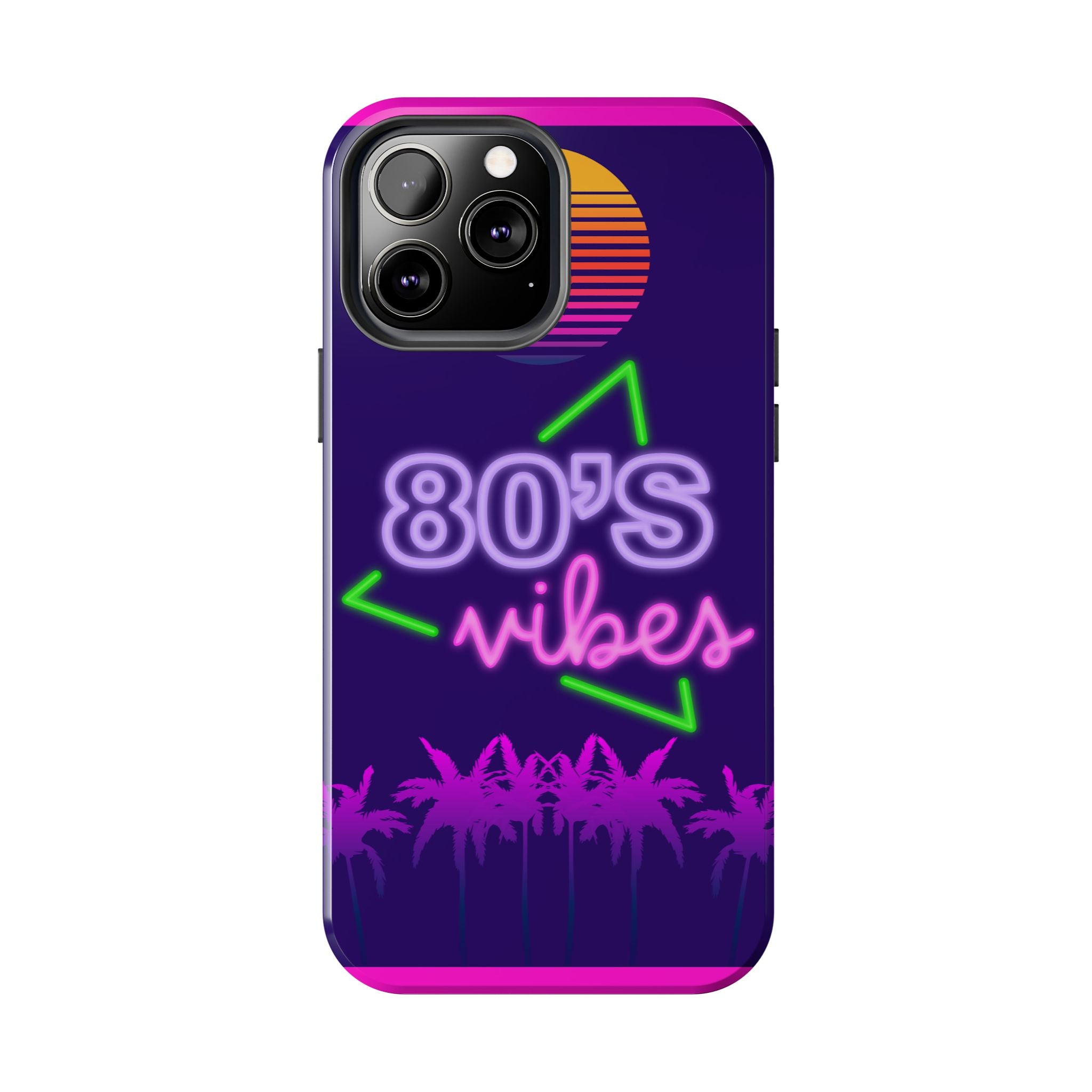 80s Vibes Synthwave Palm Trees Phone Case 🌴🎹📱