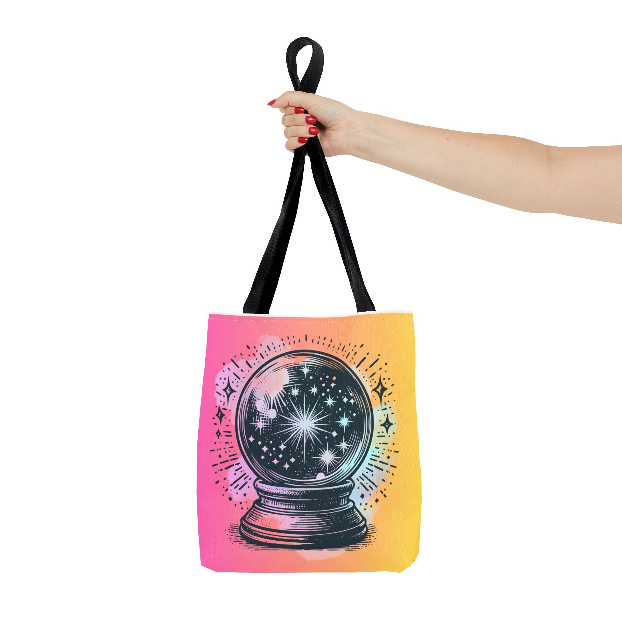 🔮✨ 70s Crystal Ball Mystical Tote Bag 🌼🌙