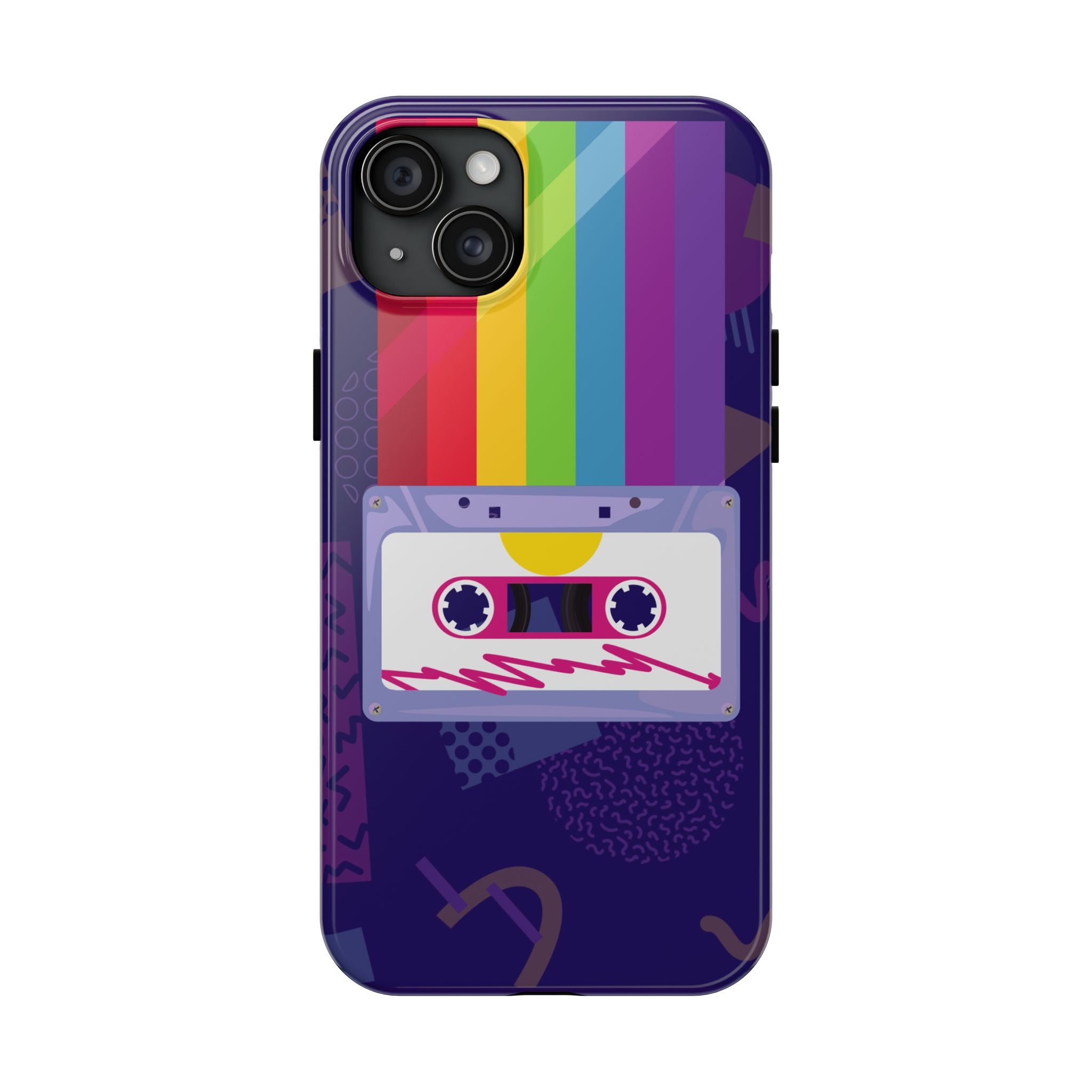 80s–90s Cassette Rainbow Phone Case 📼🌈📱