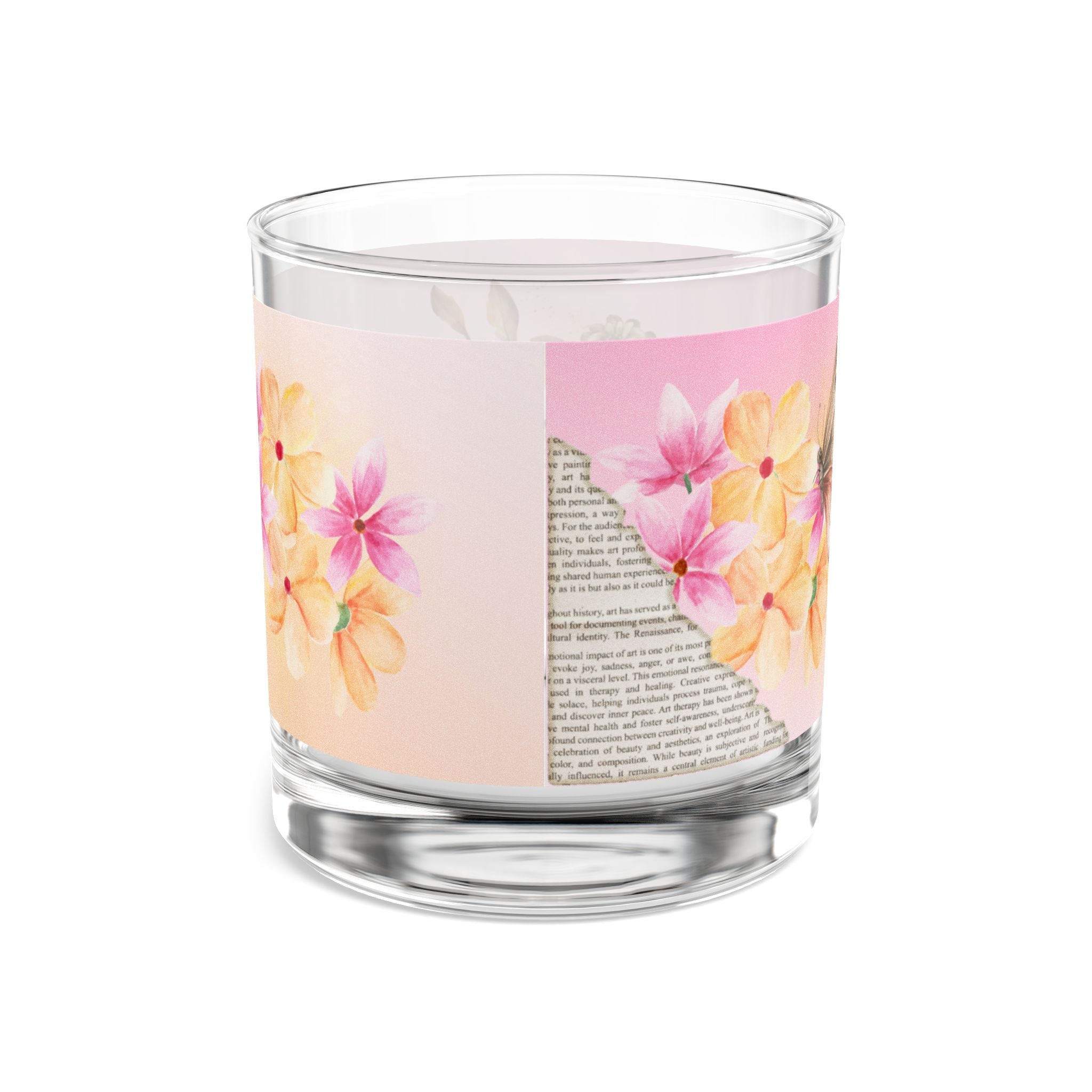 🌸🦋 Floral Butterfly 50s Glass ✨