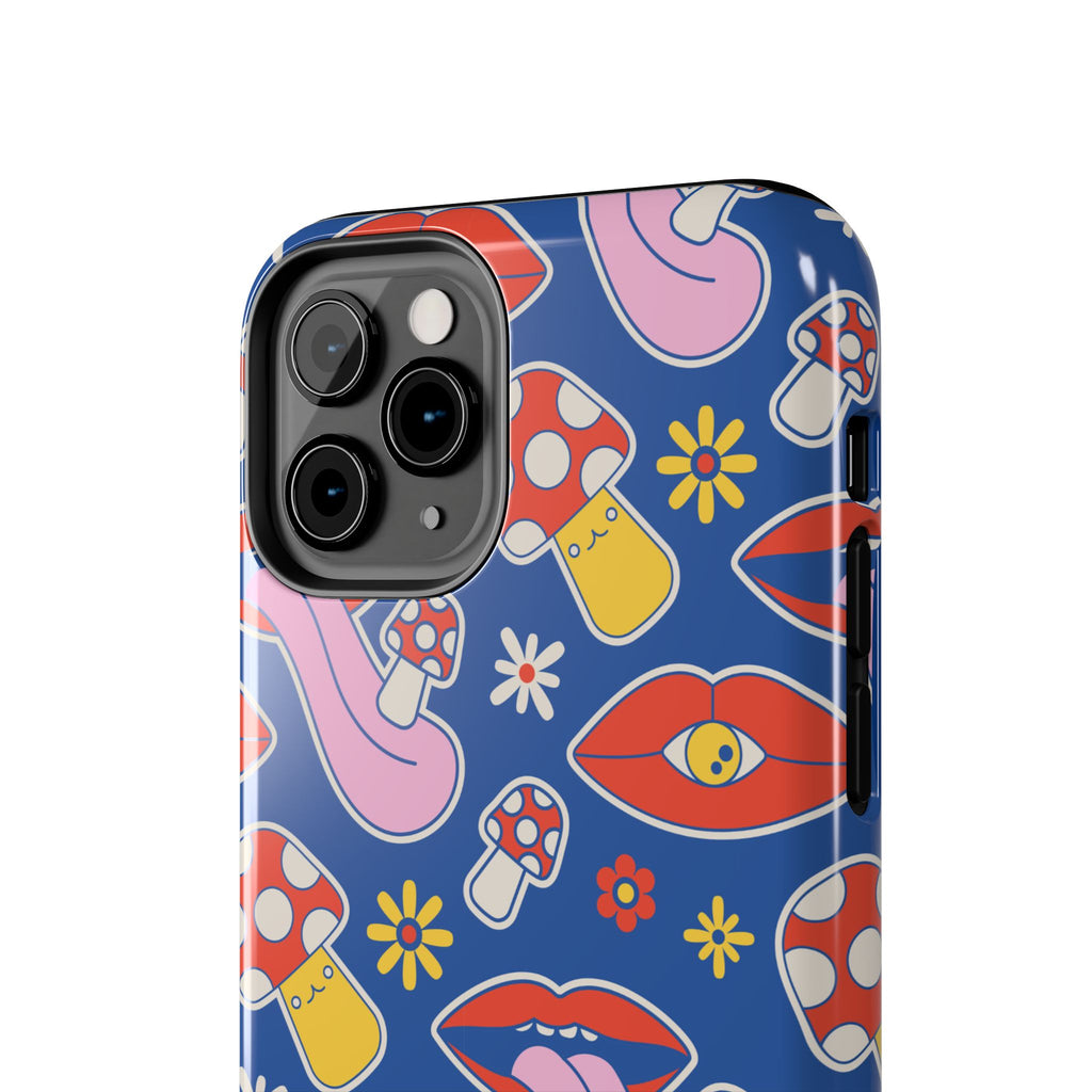 70s Lips Mushrooms Flower Power Phone Case 🌼💋🍄