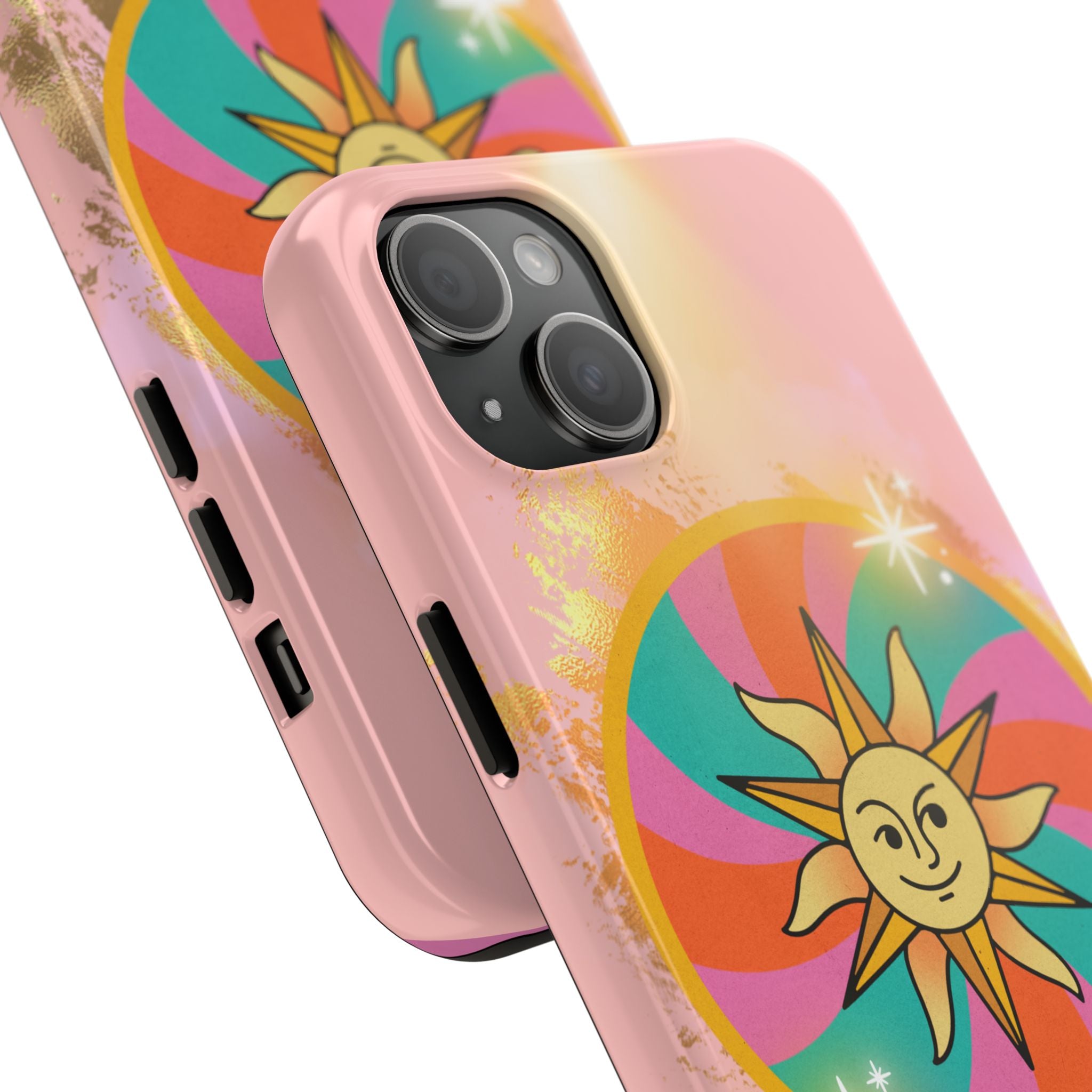 70s Sunshine Tarot Gold Mystical Phone Case 🔮☀️📱