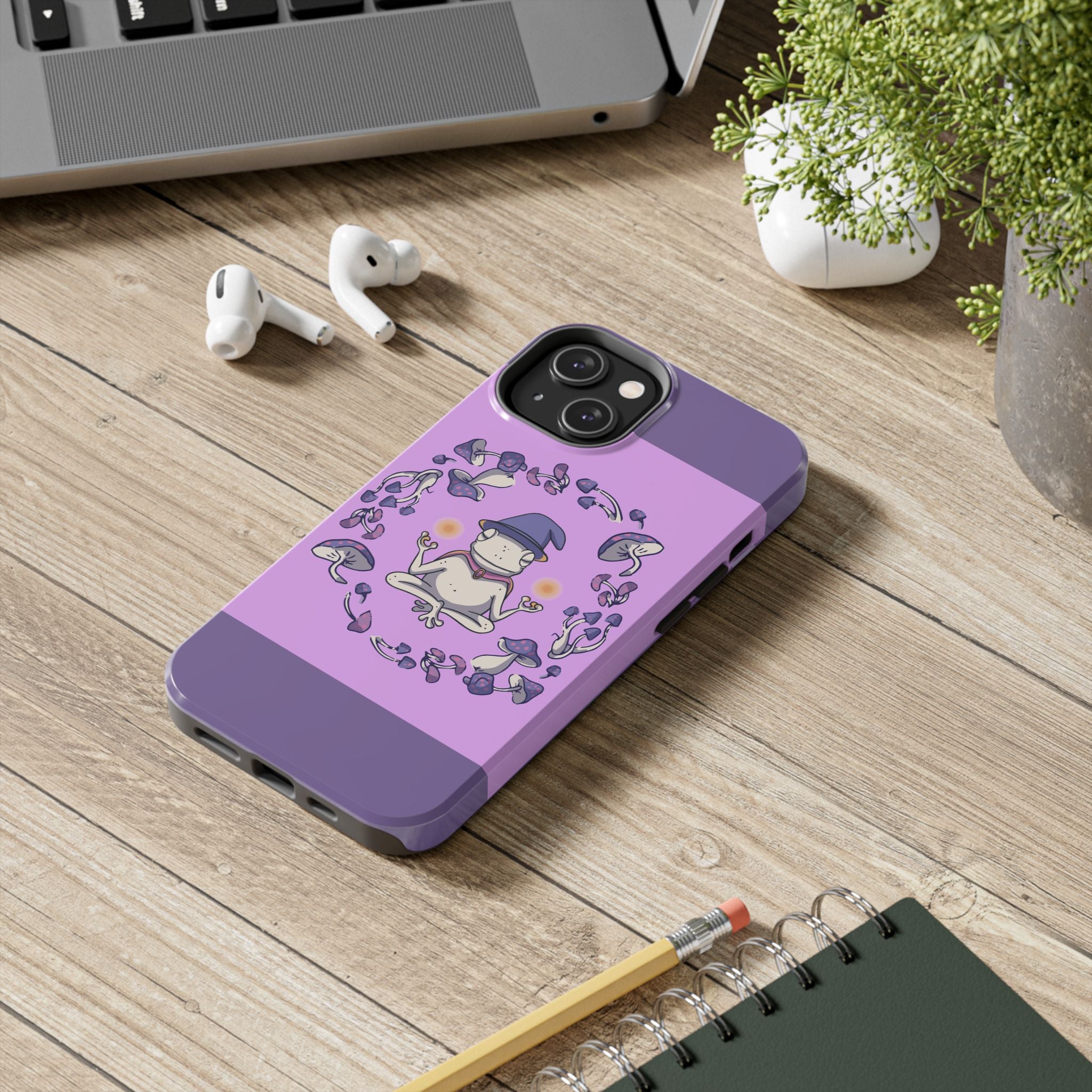 70s Mystical Mushroom Frog Phone Case 🍄🐸✨